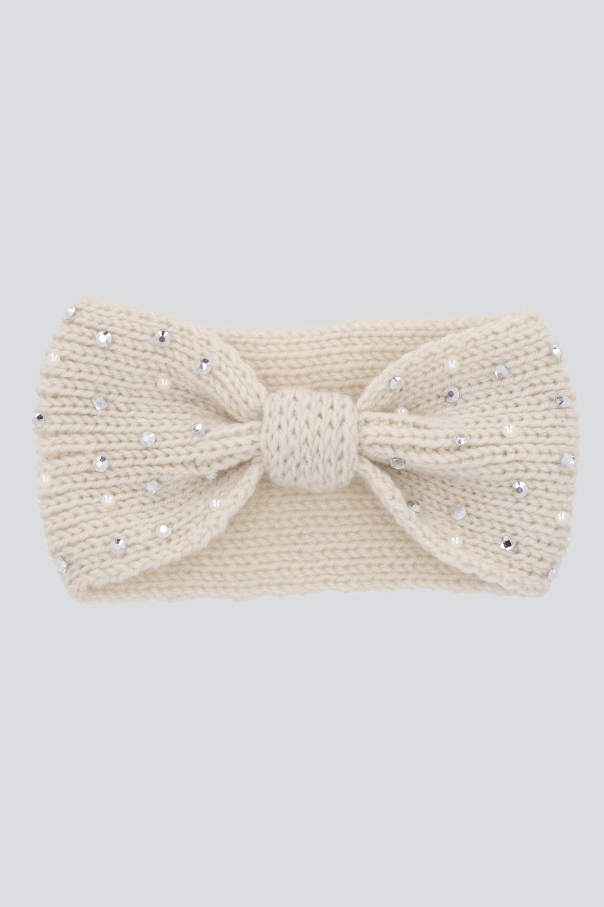 Valerina tejida aplicación perlas brillos BLANCO