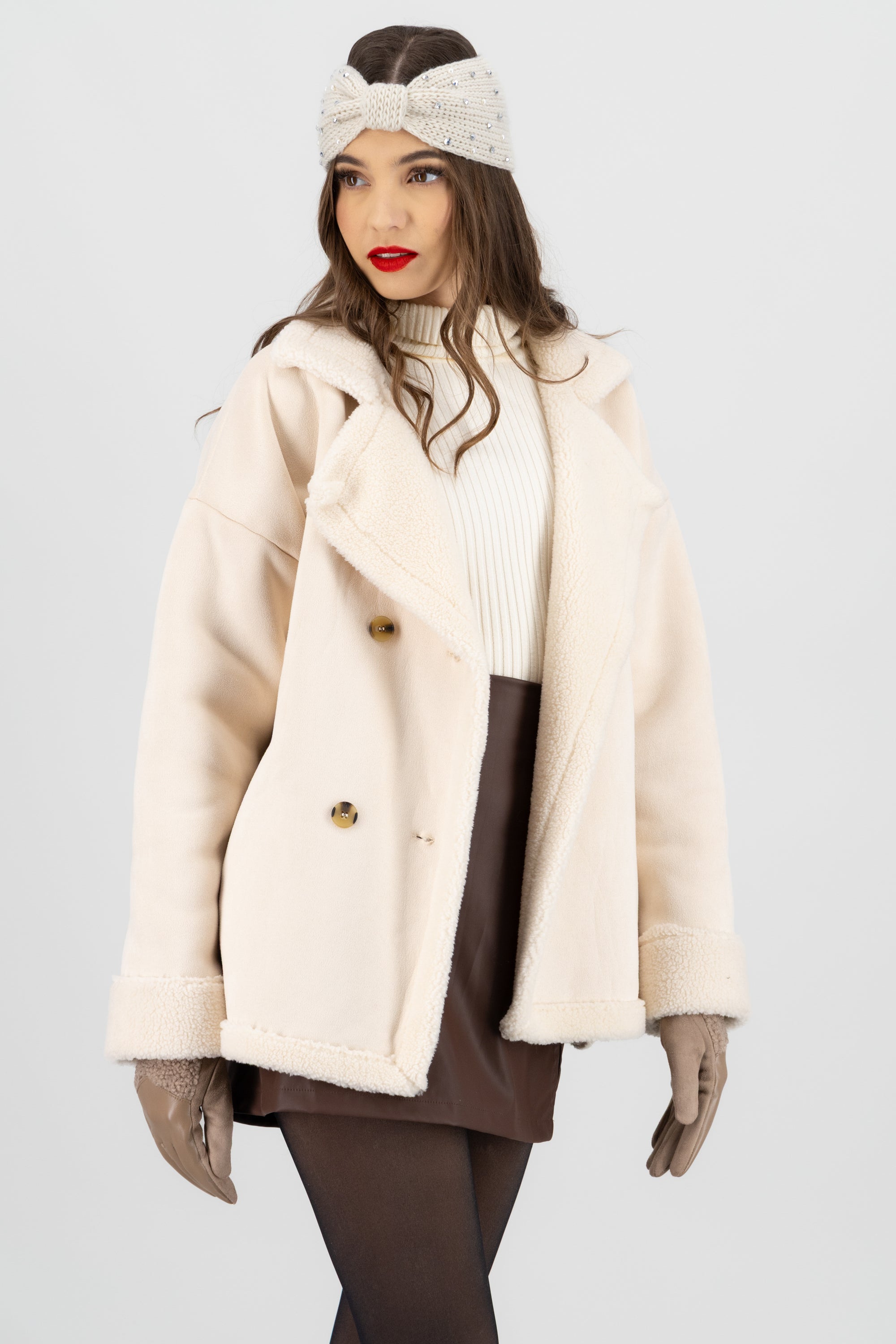 Valerina tejida aplicación perlas brillos BLANCO