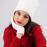 Gorro tejido cuadros