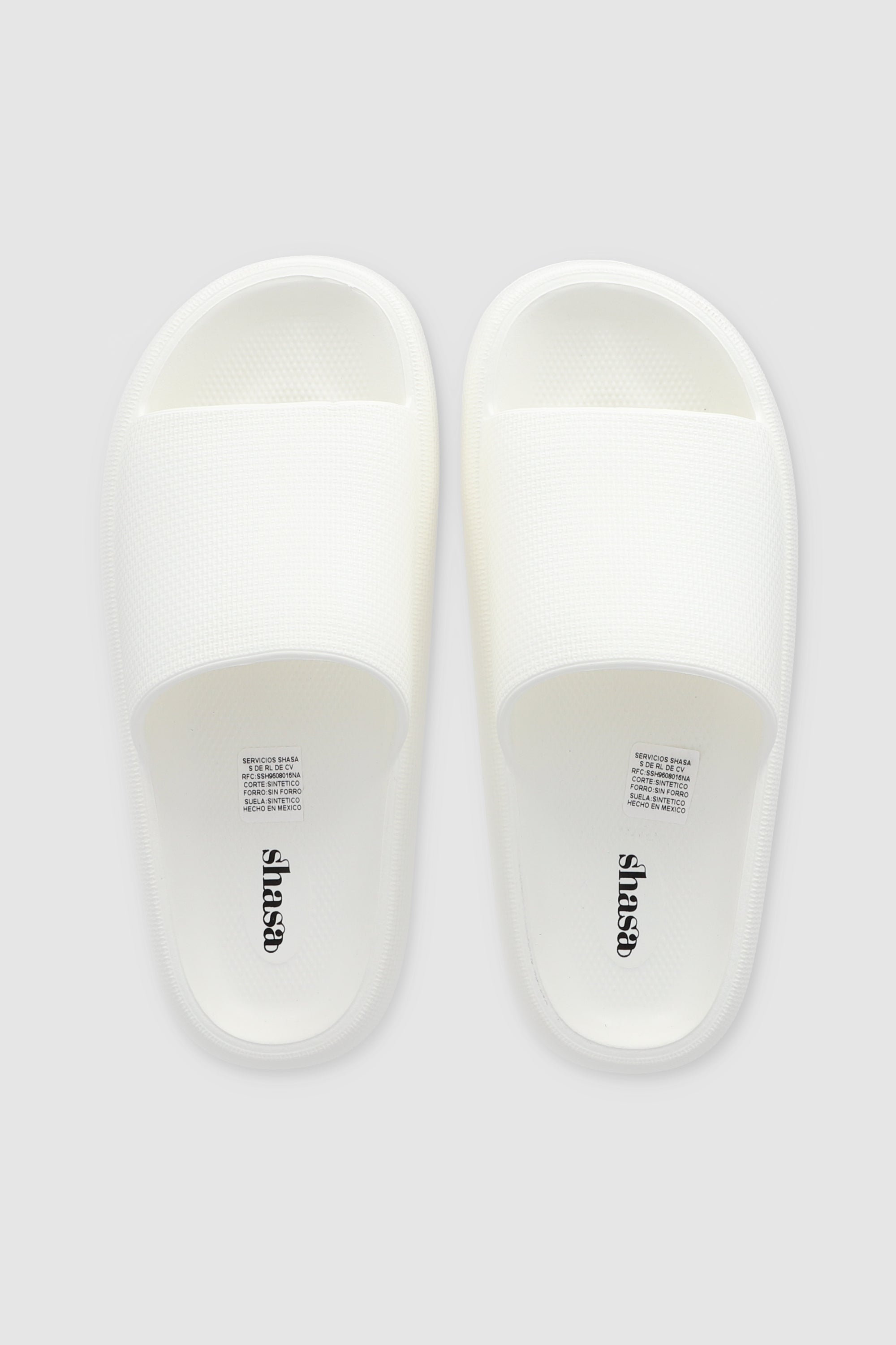 Sandalias Slide Eva Textura BLANCO