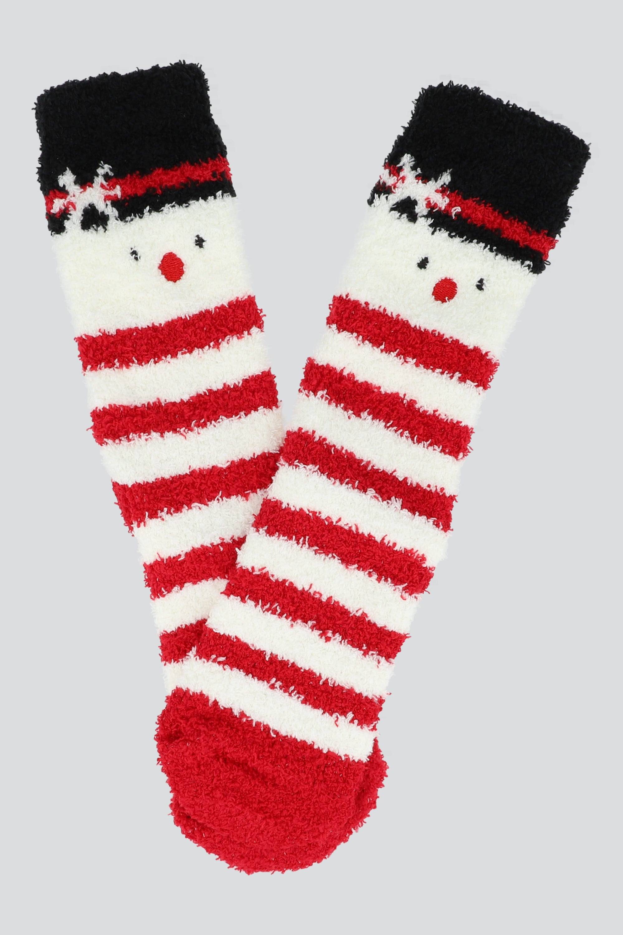 Calceta suave muñeco navidad ROJO