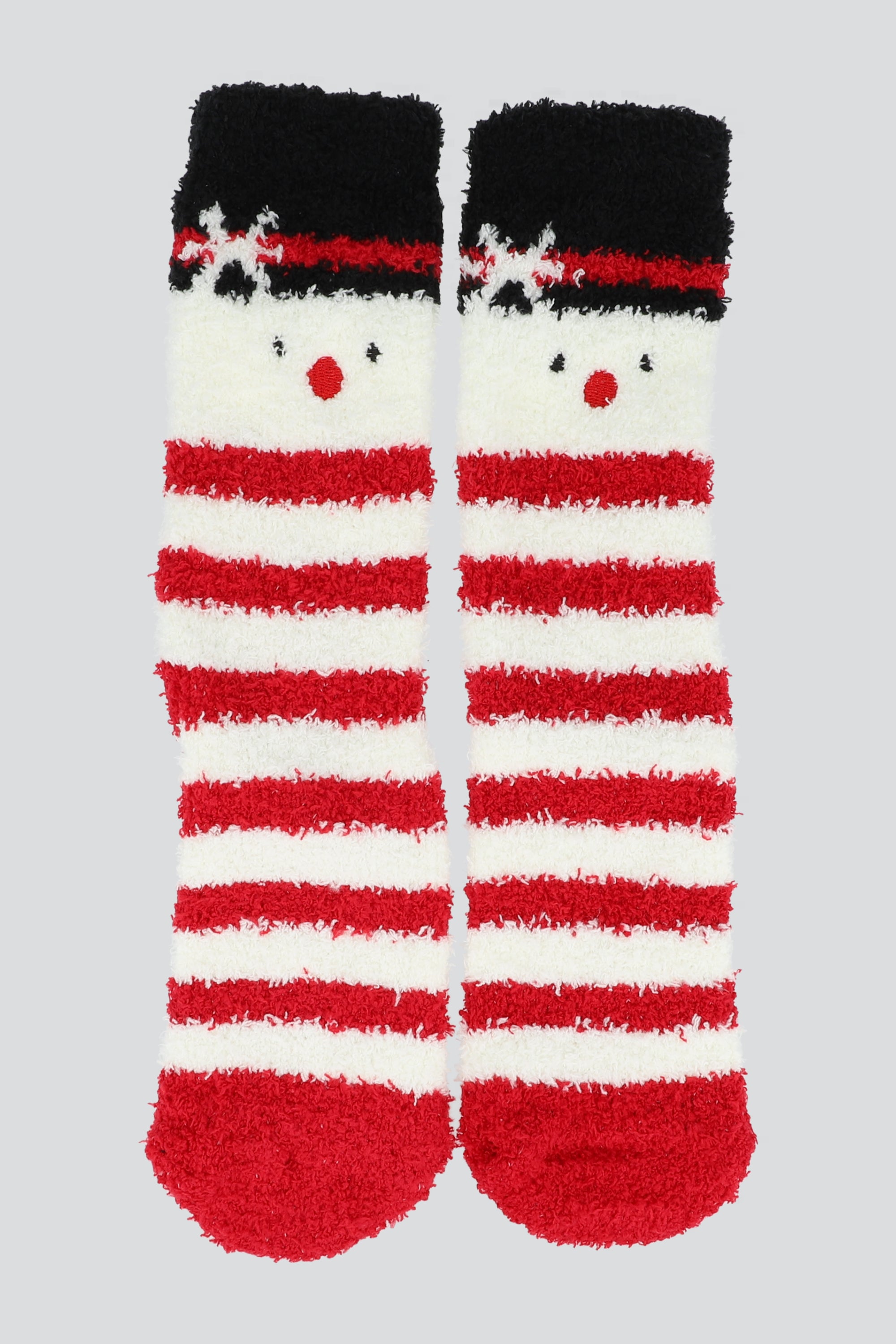Calceta suave muñeco navidad ROJO