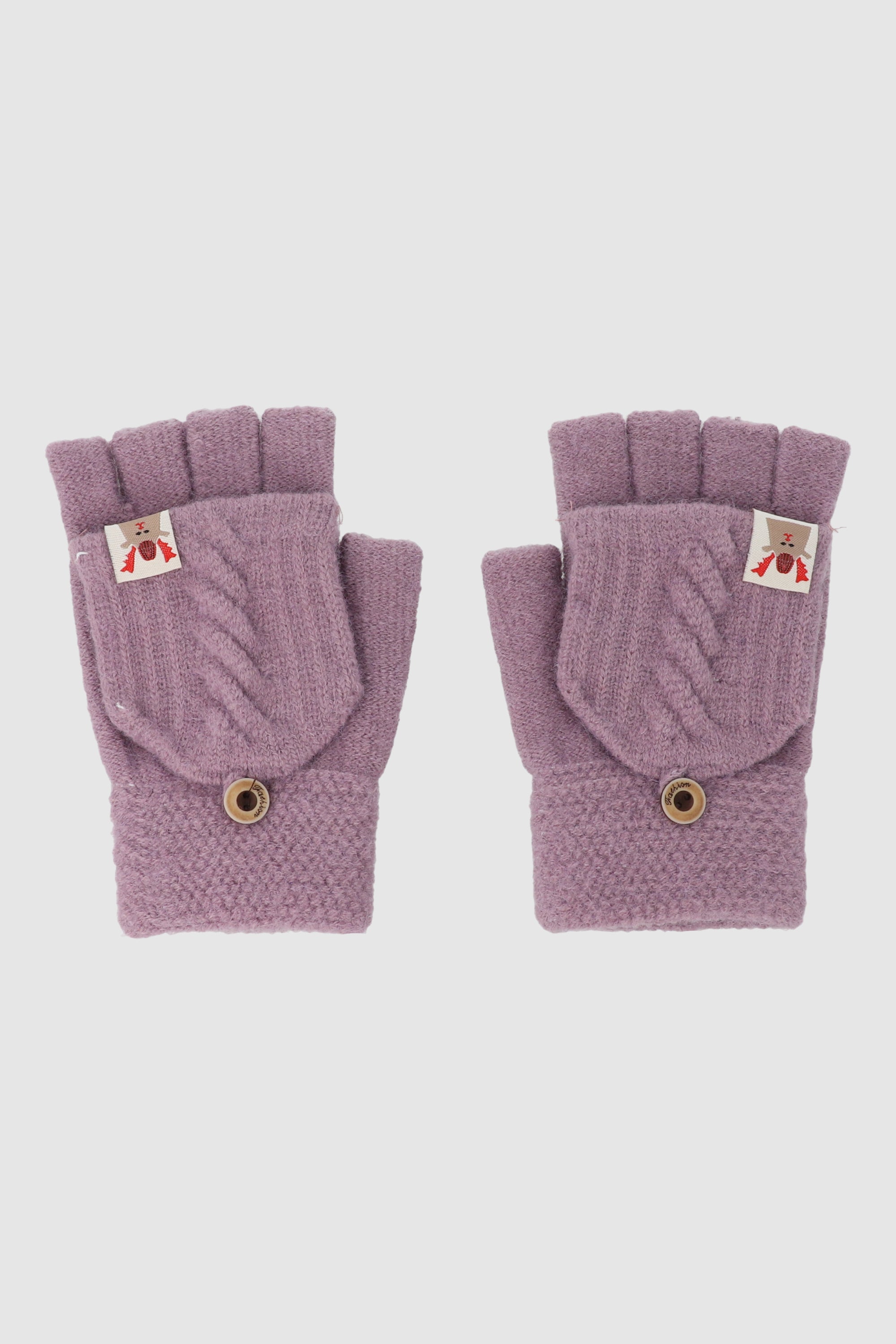 Guantes Dedos Descubiertos Desmontable MORADO