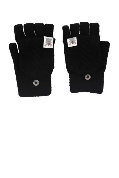 Guantes Dedos Descubiertos Desmontable NEGRO