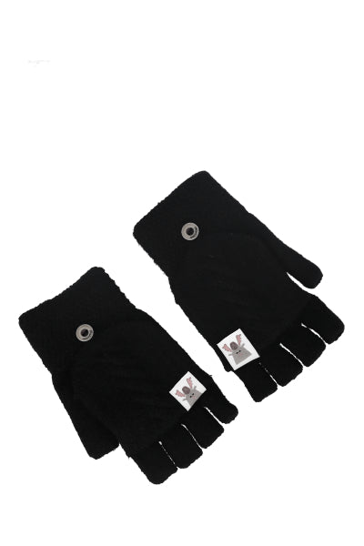 Guantes Dedos Descubiertos Desmontable NEGRO