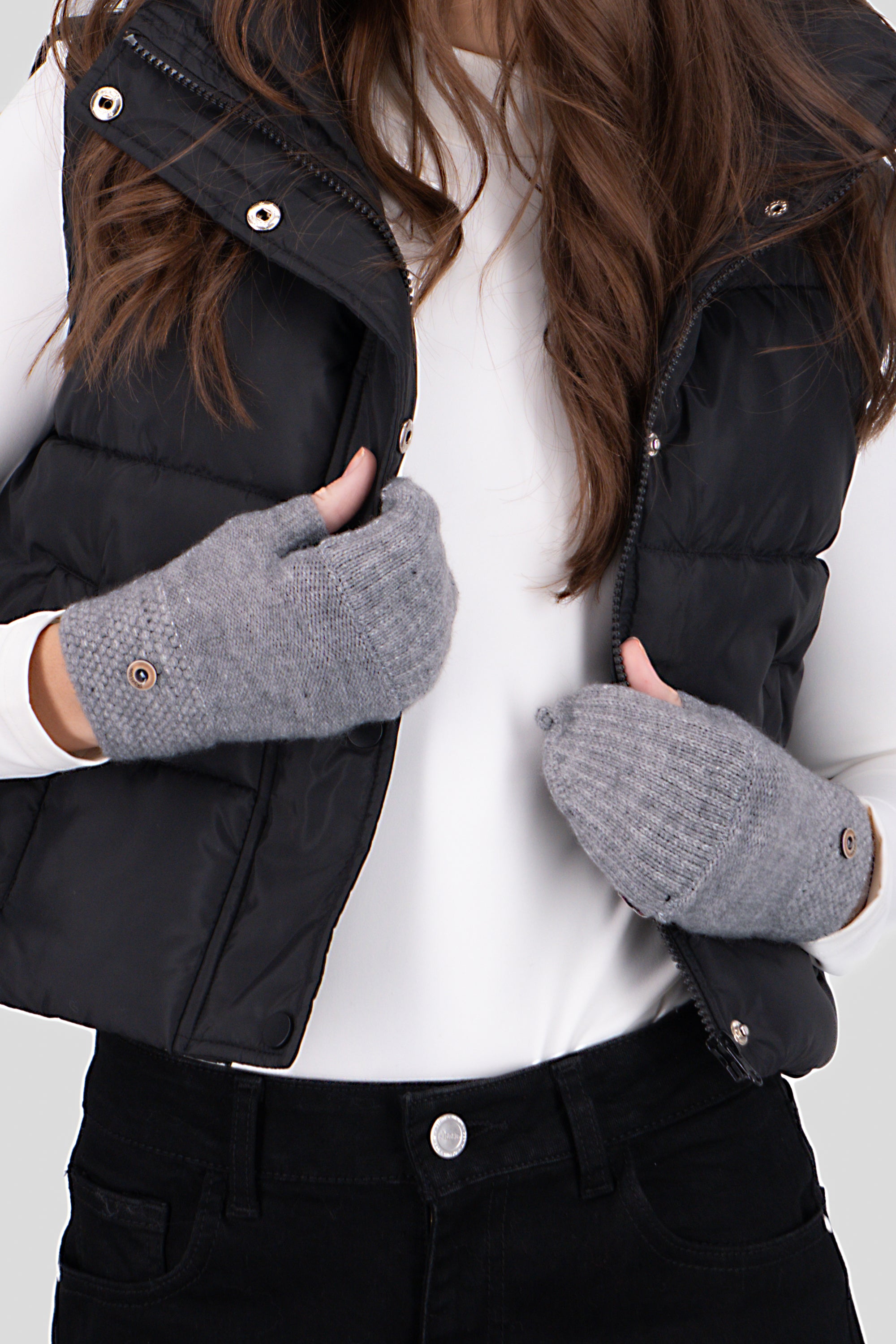 Guantes Dedos Descubiertos Desmontable GRIS