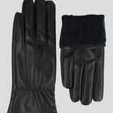 Guantes efecto piel monocolor