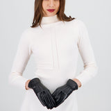 Guantes efecto piel monocolor