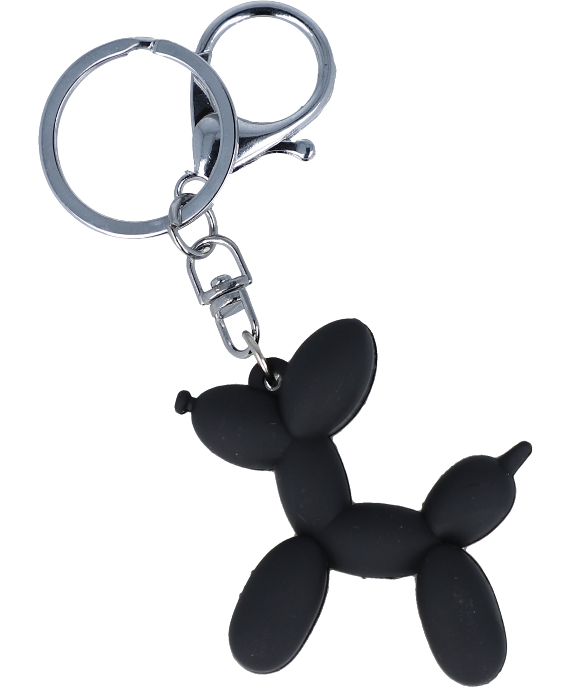 Llavero Perro Globo Mate NEGRO