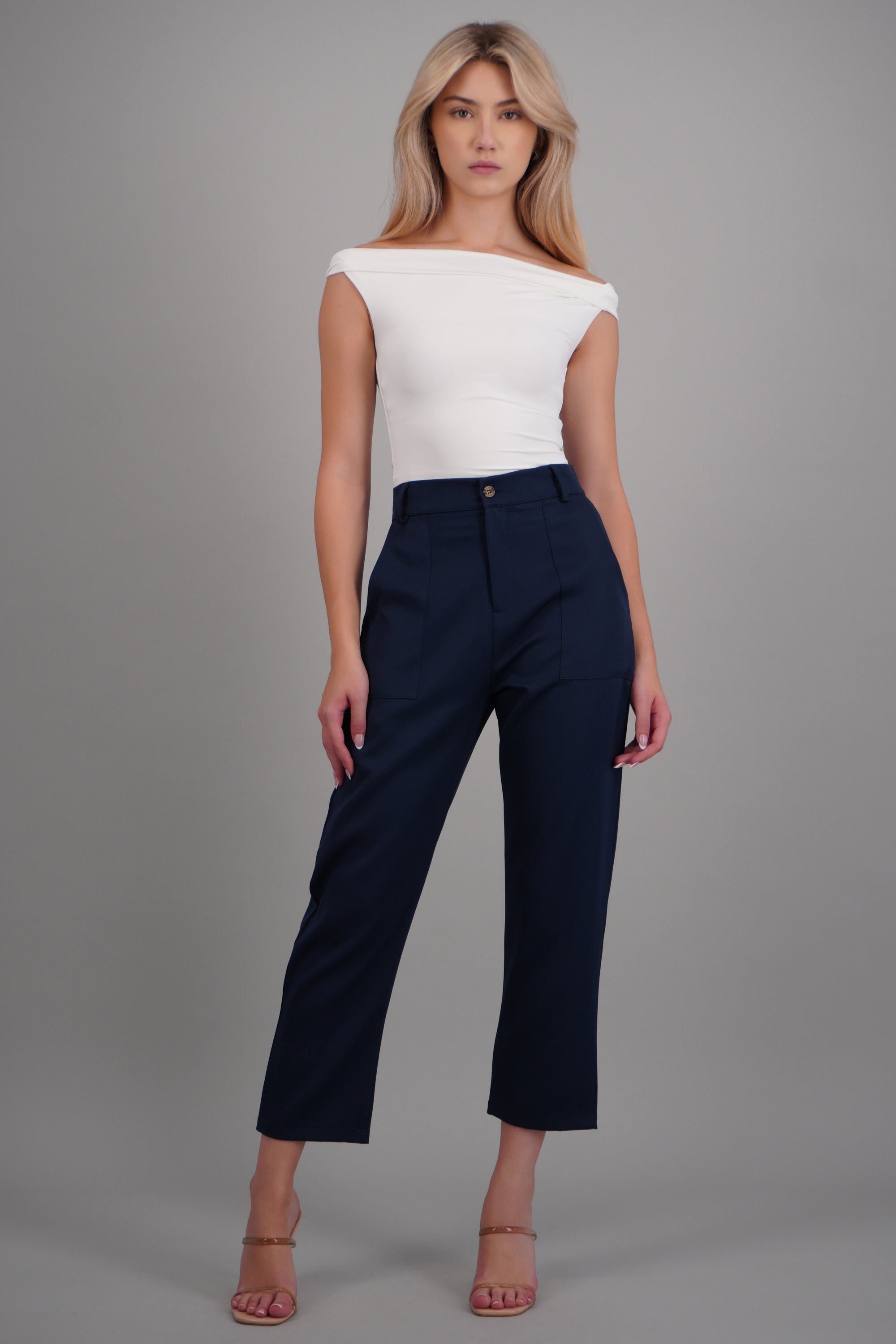 Pantalón con bolsas MARINO