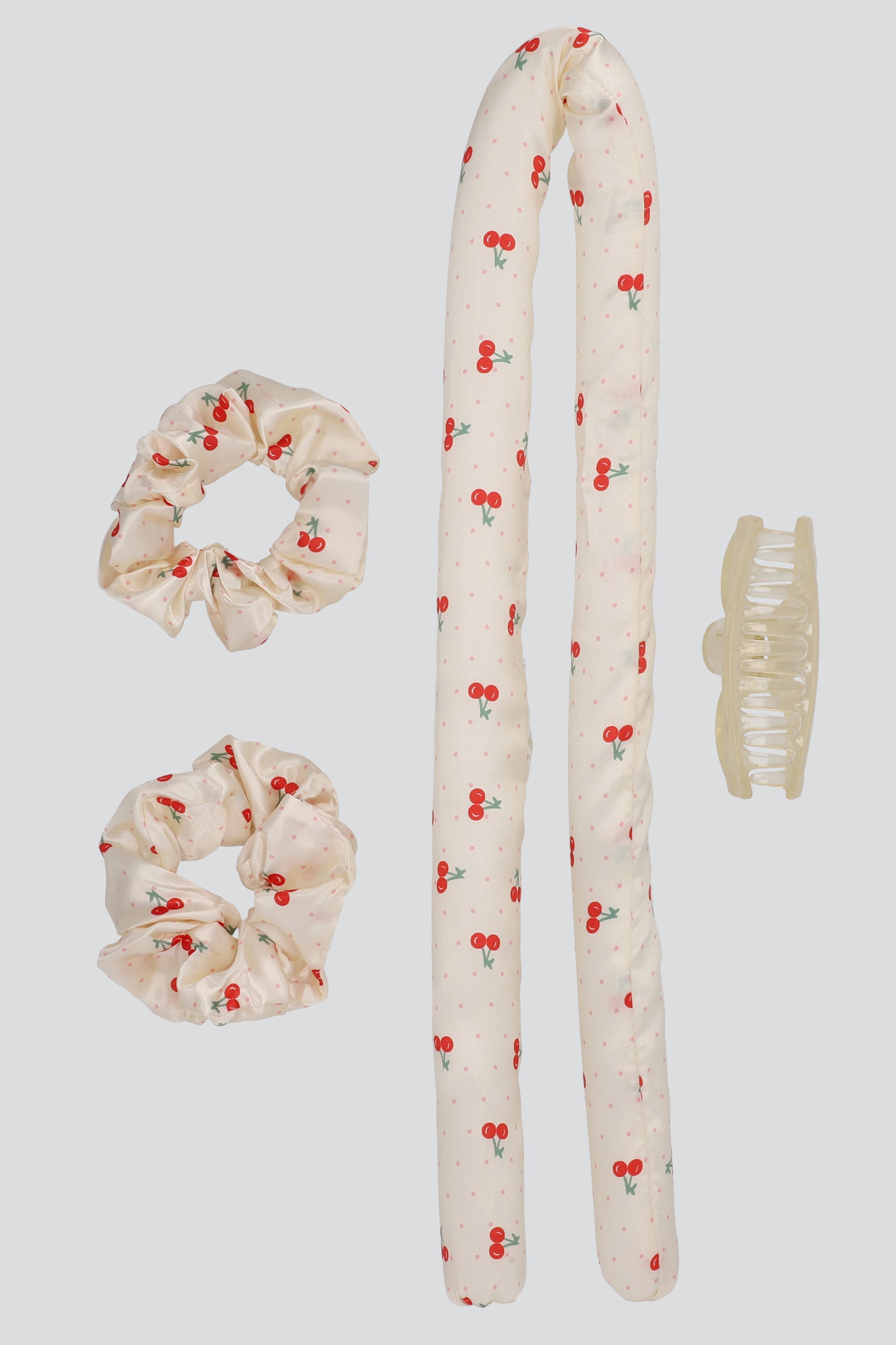 Tubo rizos scrunchie BLANCO COMBO
