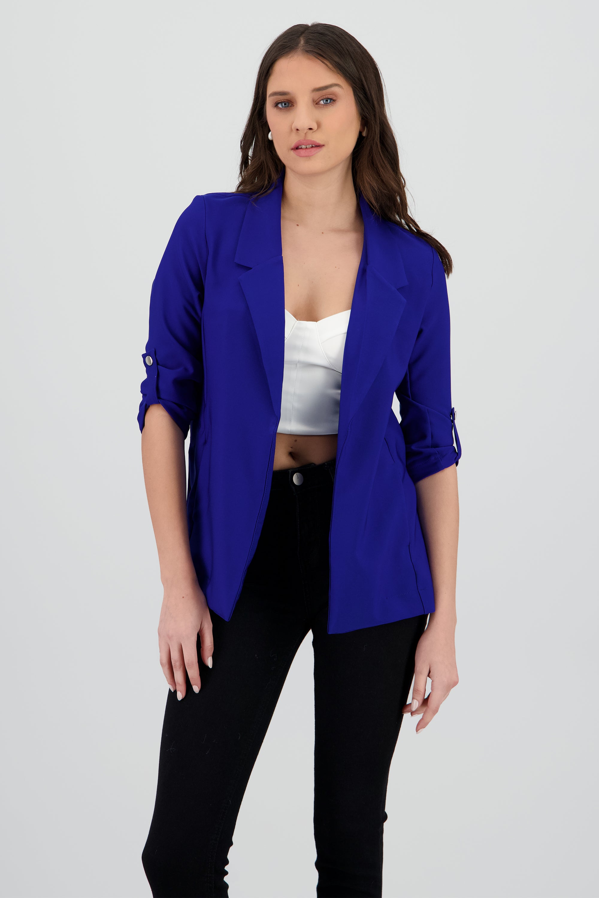 Saco Liso Manga Elevadores AZUL REY
