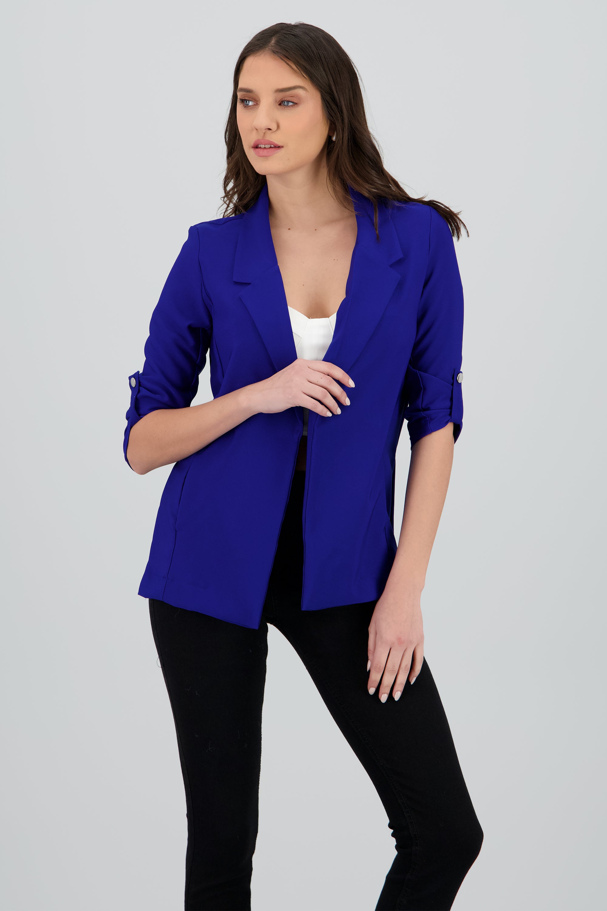 Saco Liso Manga Elevadores AZUL REY