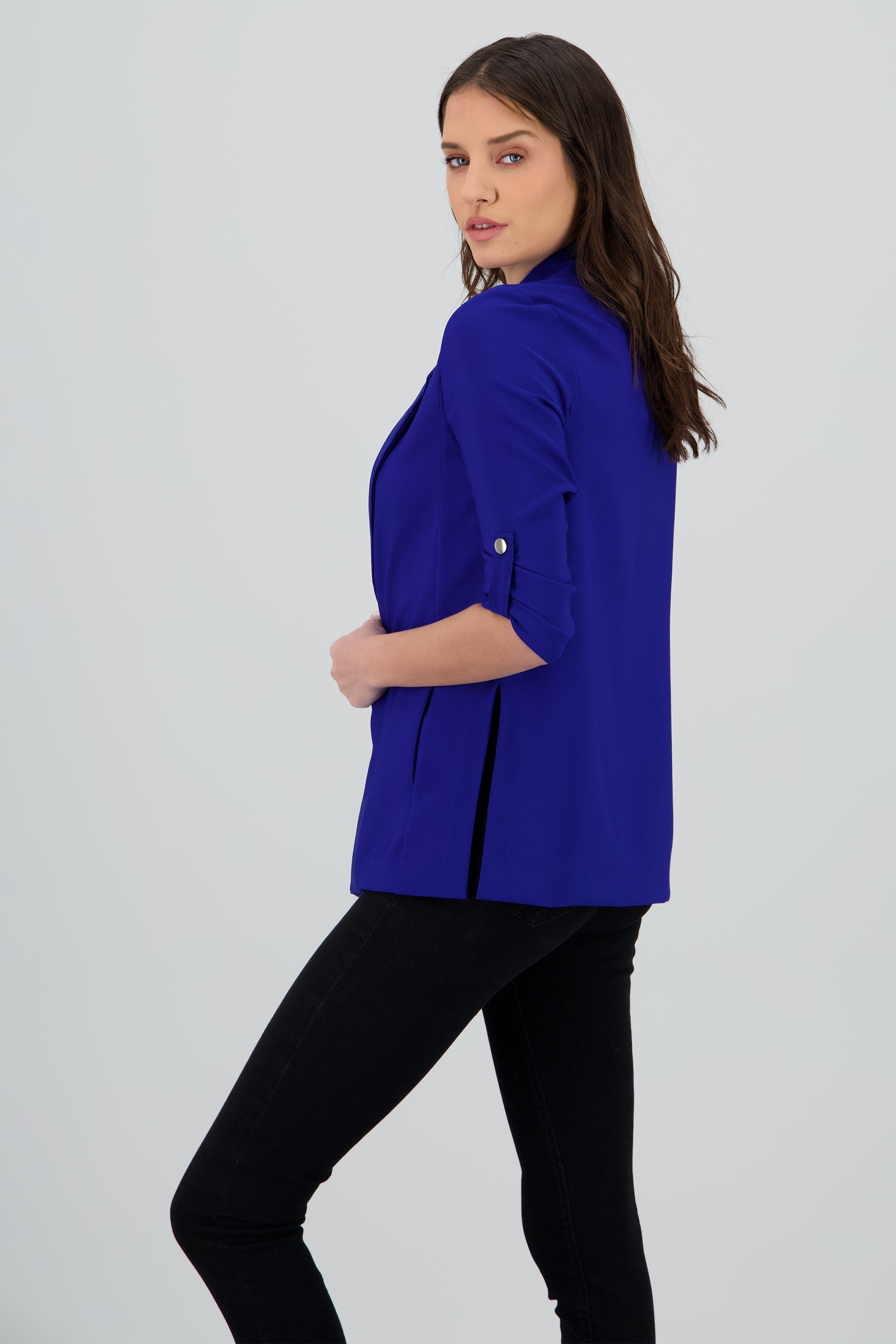 Saco Liso Manga Elevadores AZUL REY