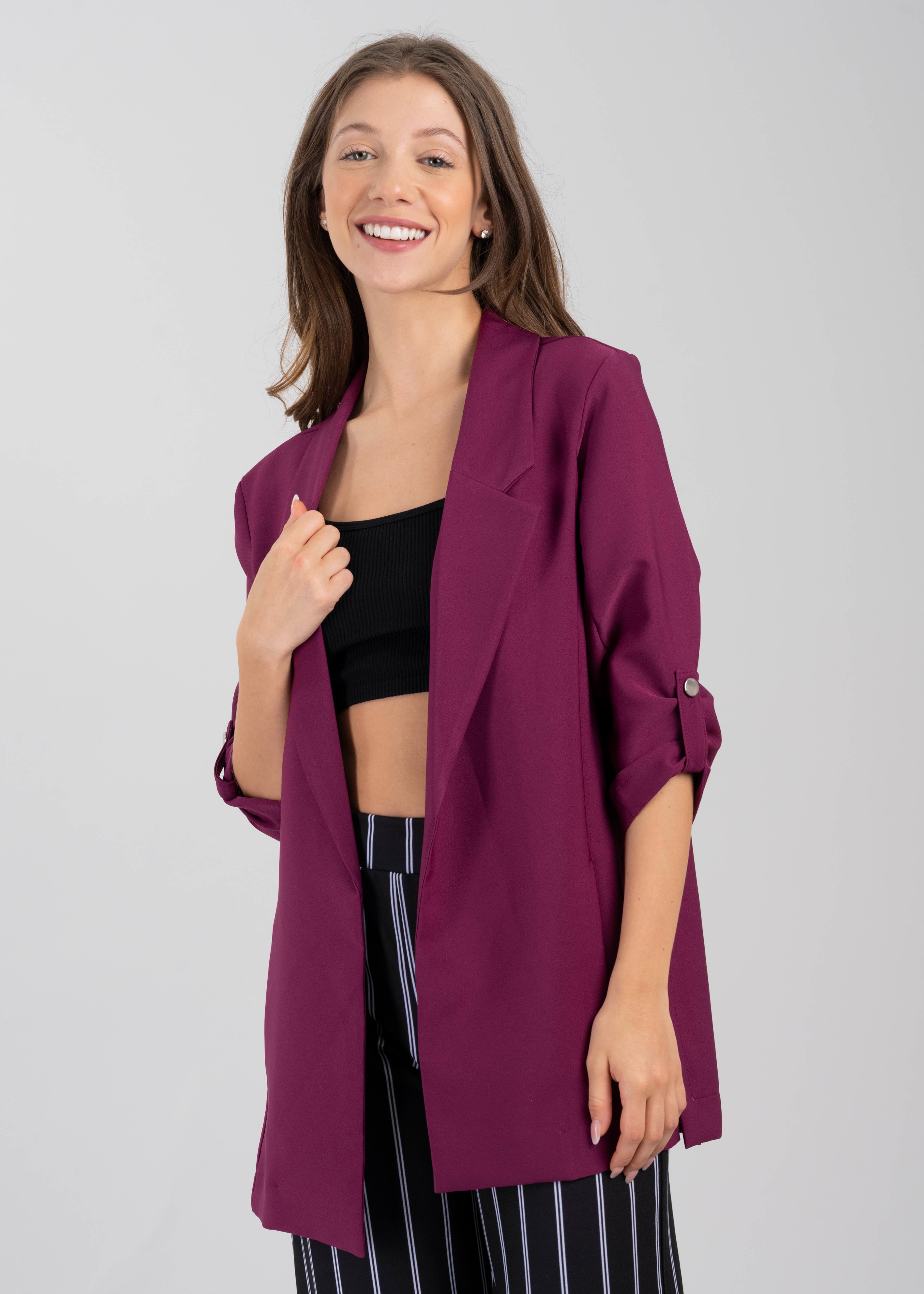 Saco Liso Manga Elevadores MORADO