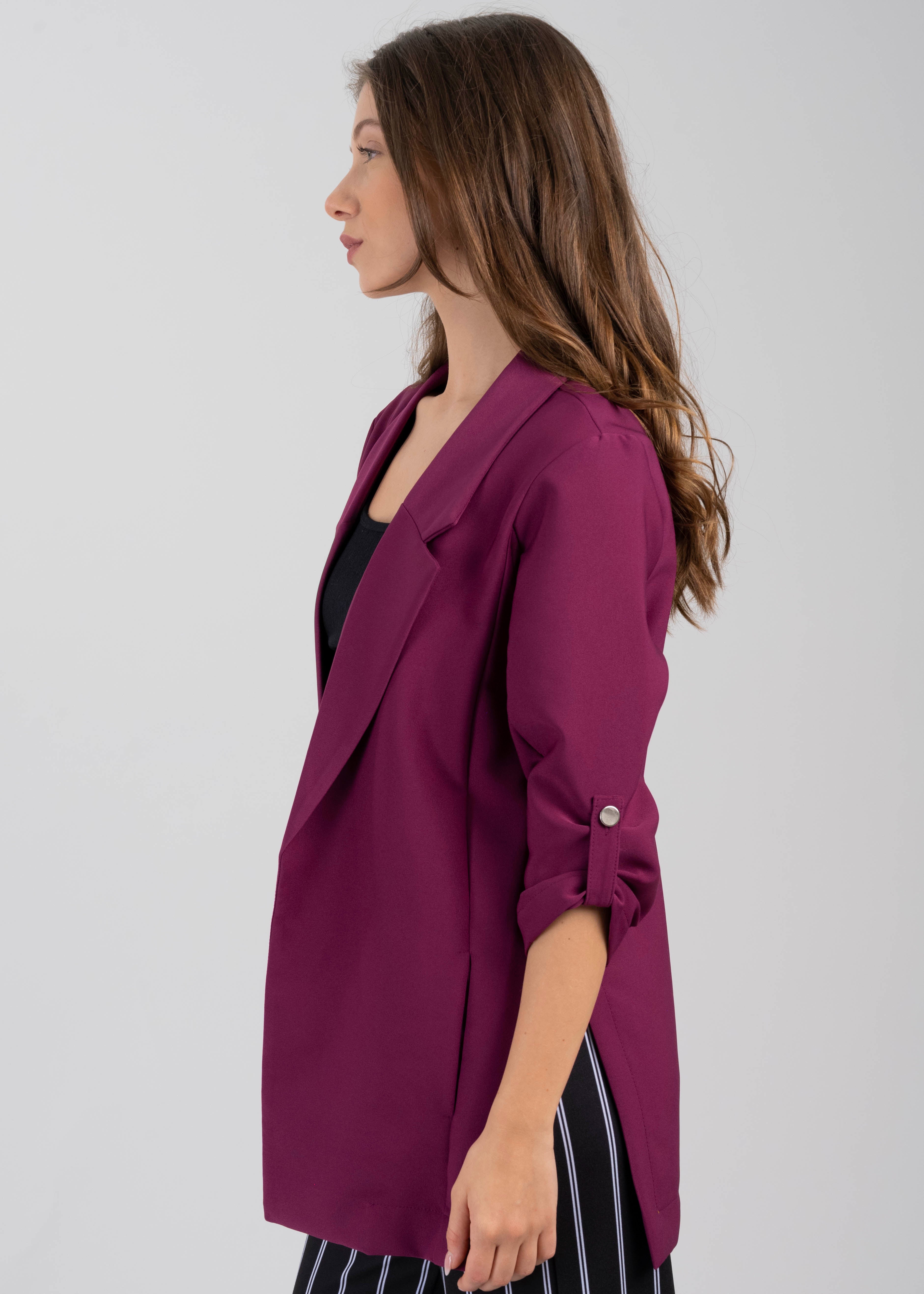 Saco Liso Manga Elevadores MORADO
