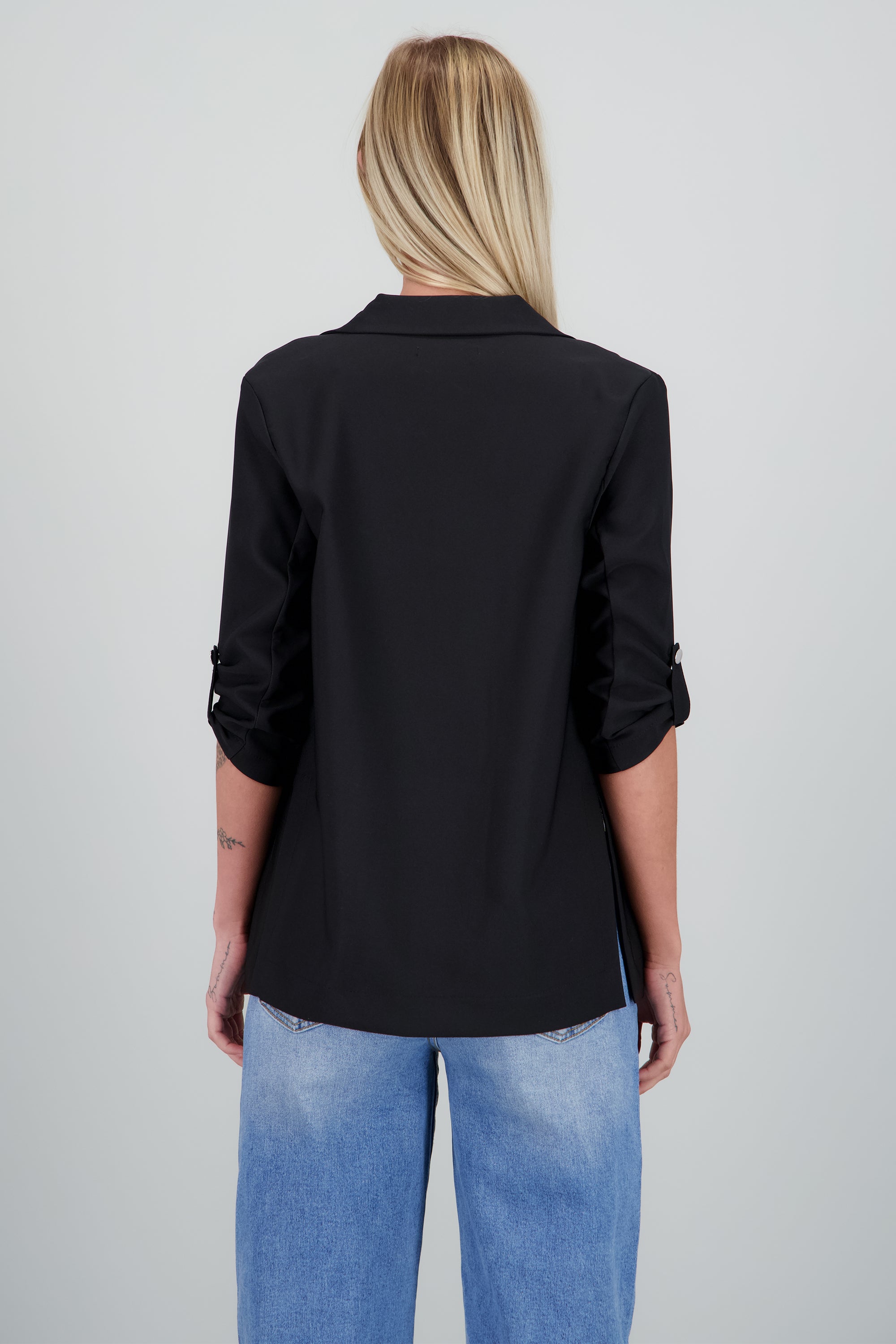 Saco Liso Manga Elevadores NEGRO