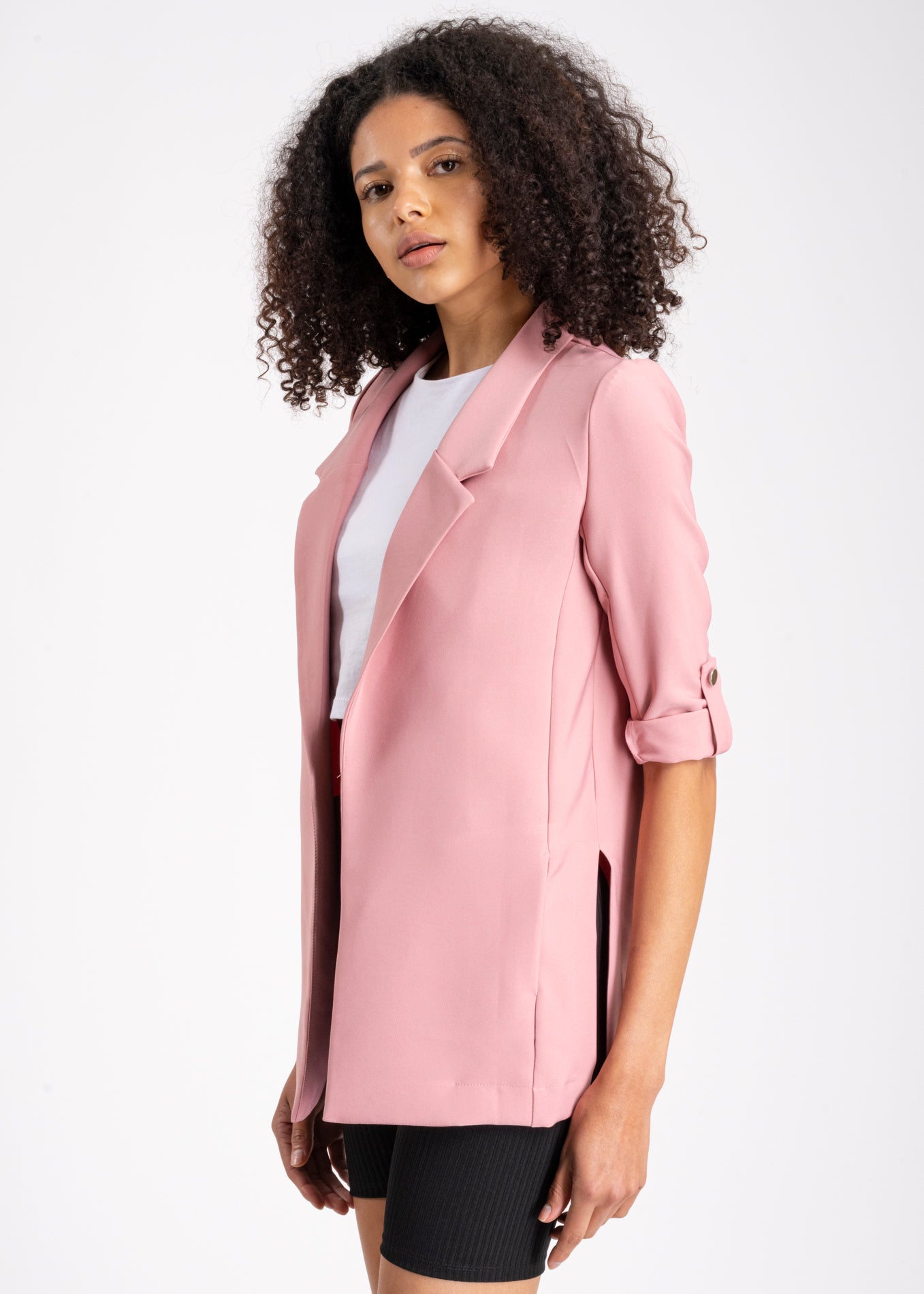 Saco Liso Manga Elevadores ROSA