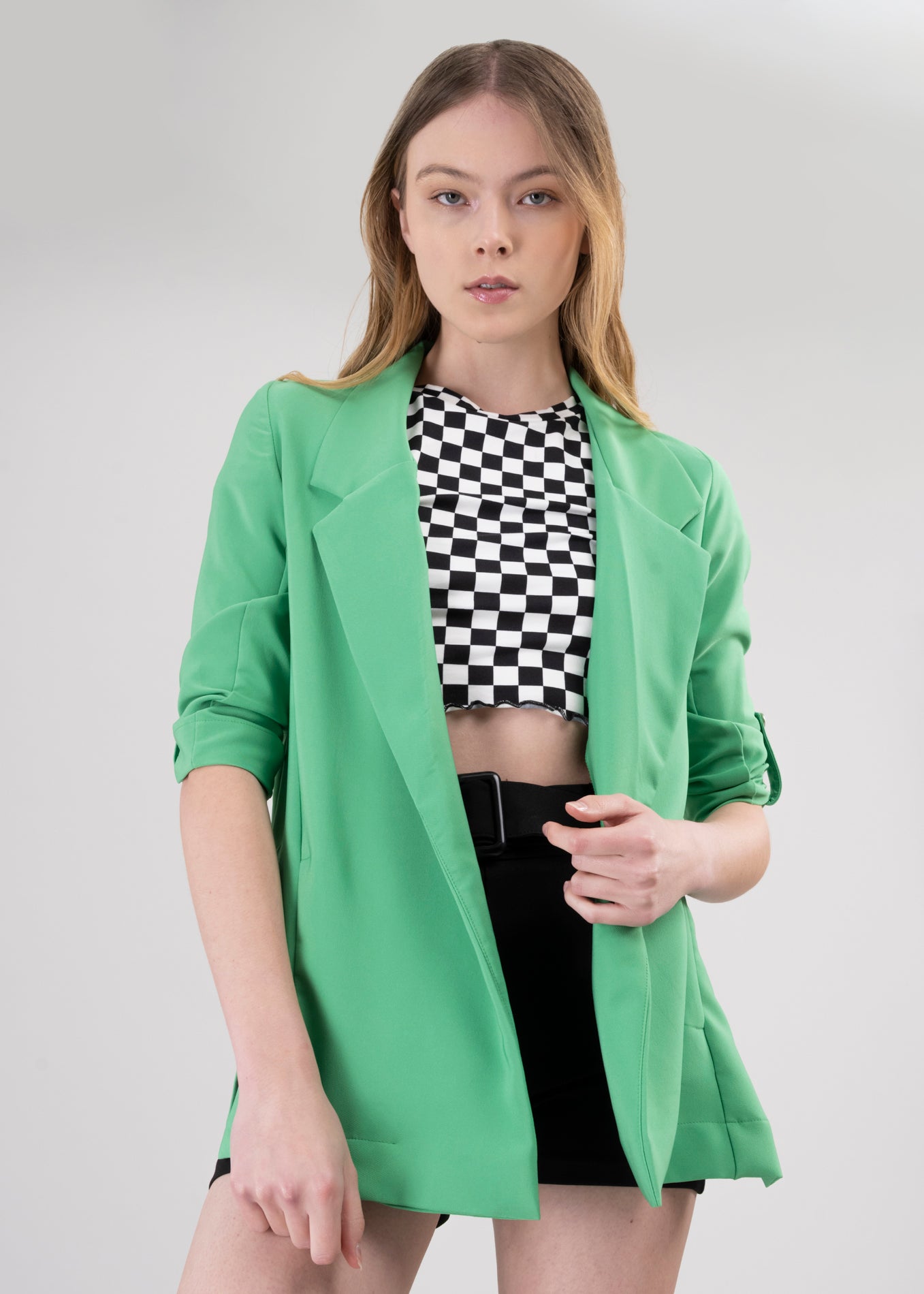 Saco Liso Manga Elevadores VERDE
