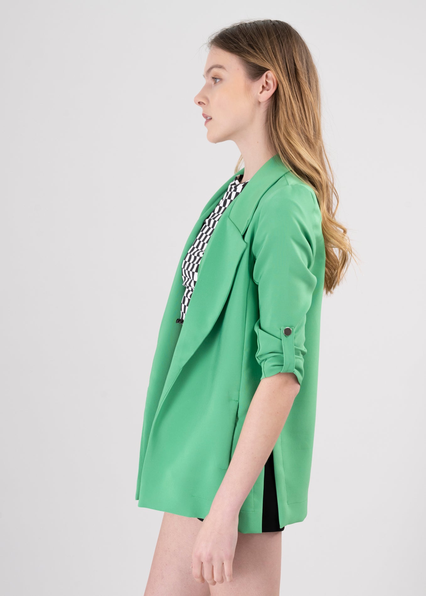 Saco Liso Manga Elevadores VERDE