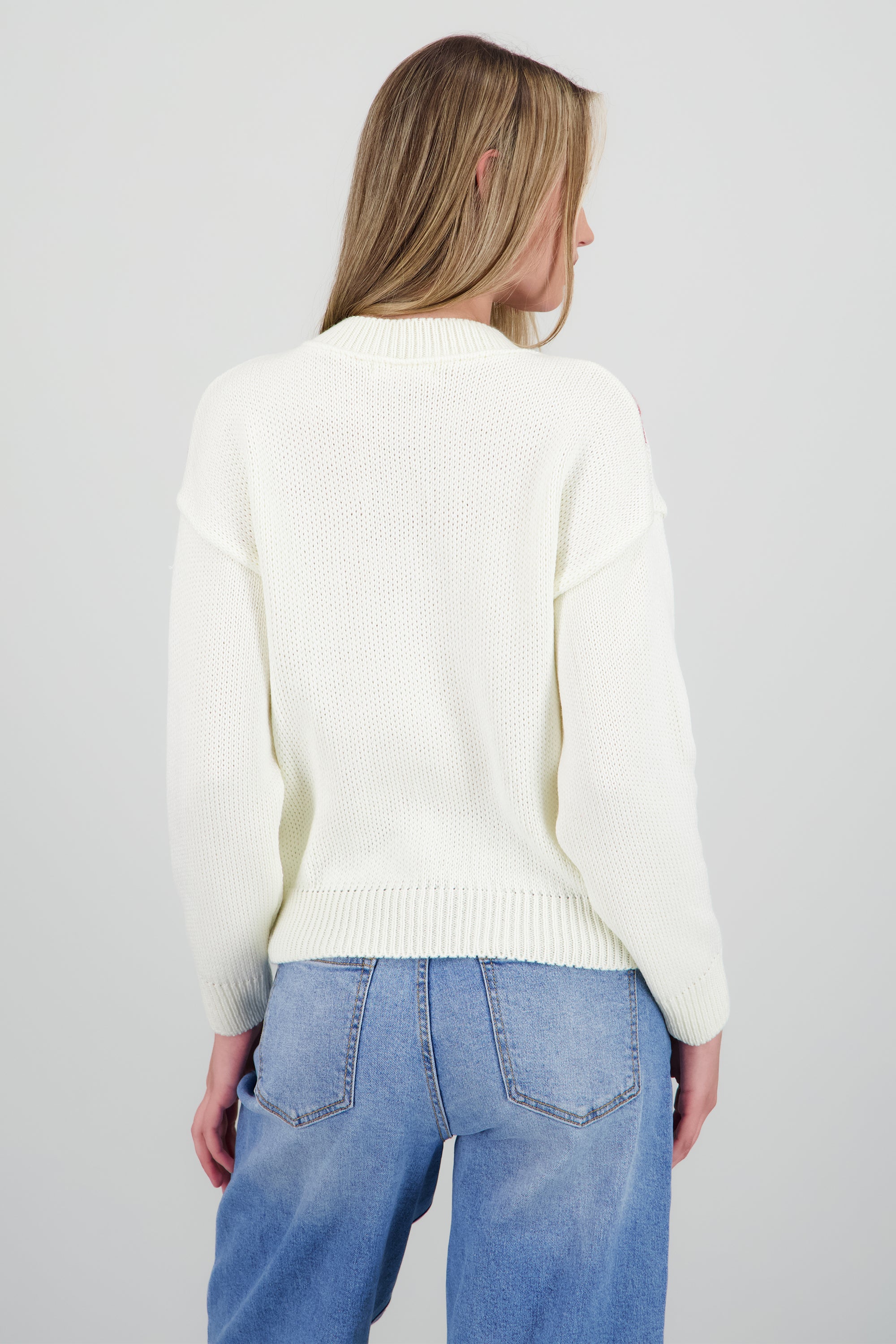 Suéter tejido grecas BLANCO COMBO