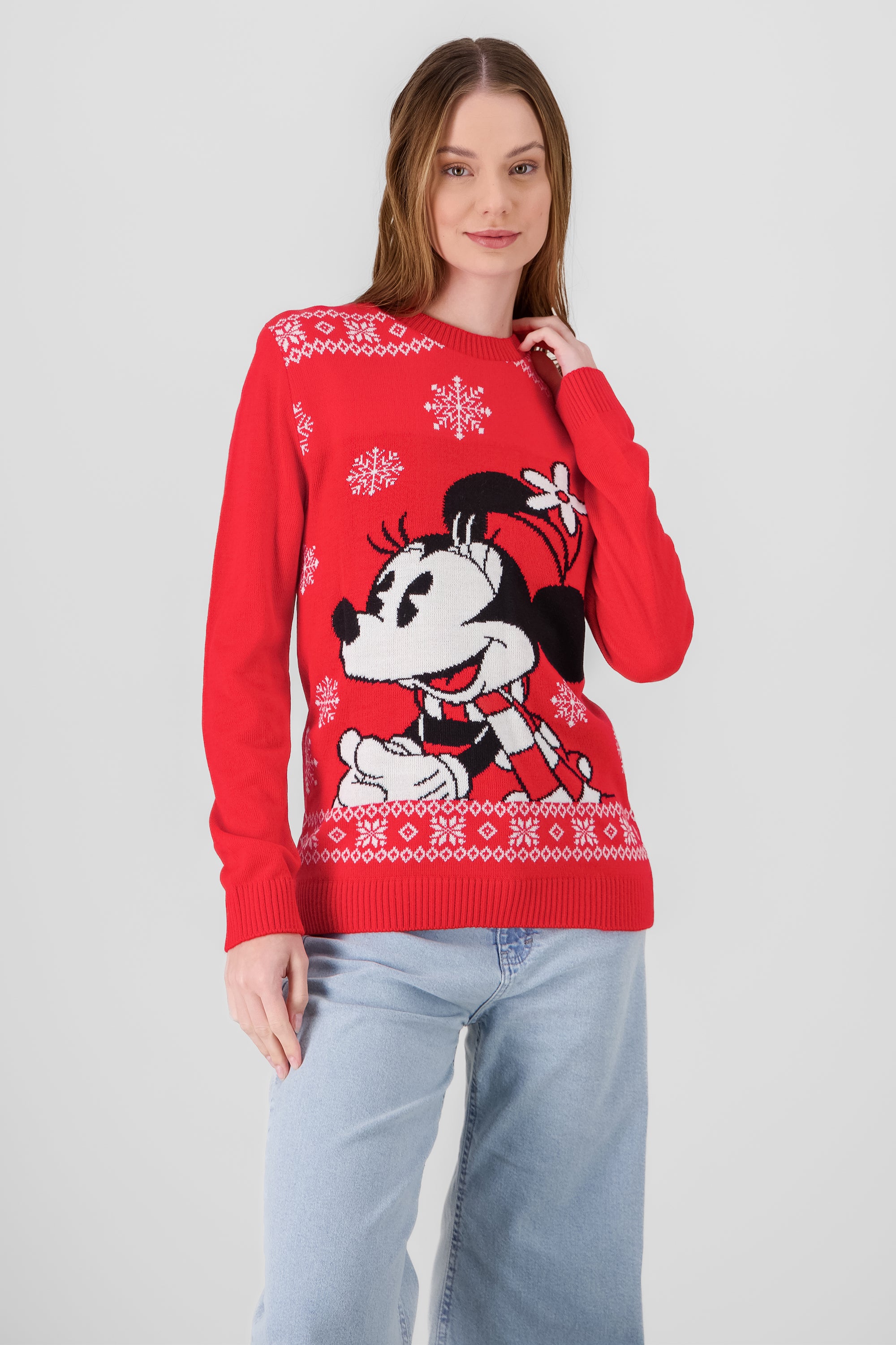 Suéter navideño Minnie ROJO