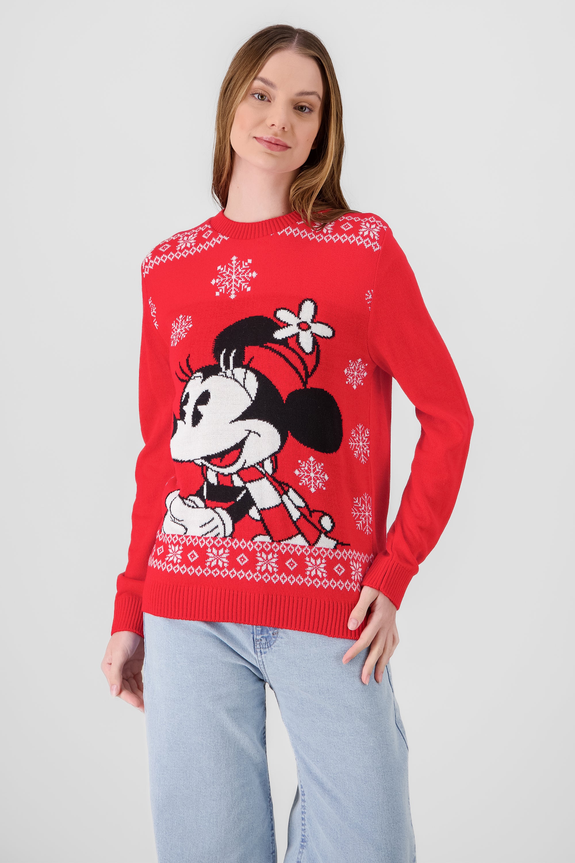 Suéter navideño Minnie ROJO