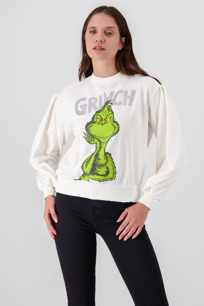 Sudadera oversize manga globo Grinch