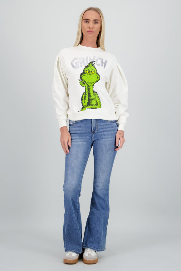 Sudadera oversize manga globo Grinch