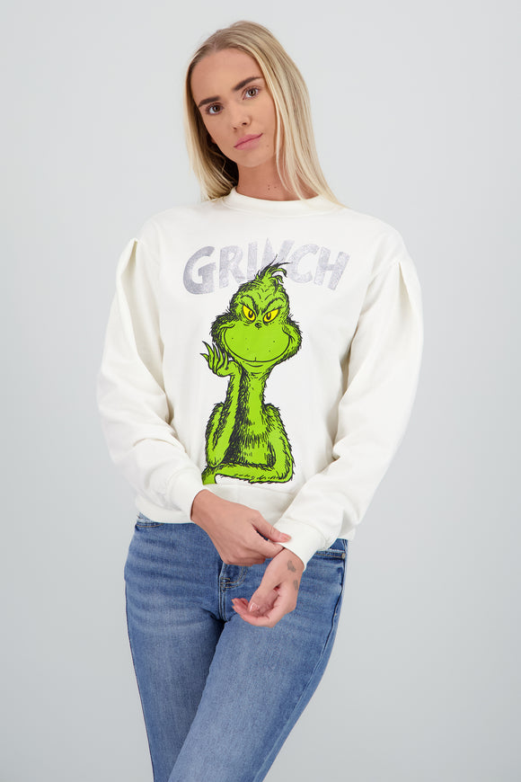 Sudadera oversize manga globo Grinch