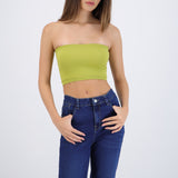 Top tubo seamless acanalado liso