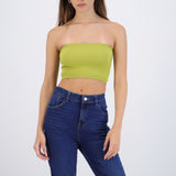 Top tubo seamless acanalado liso