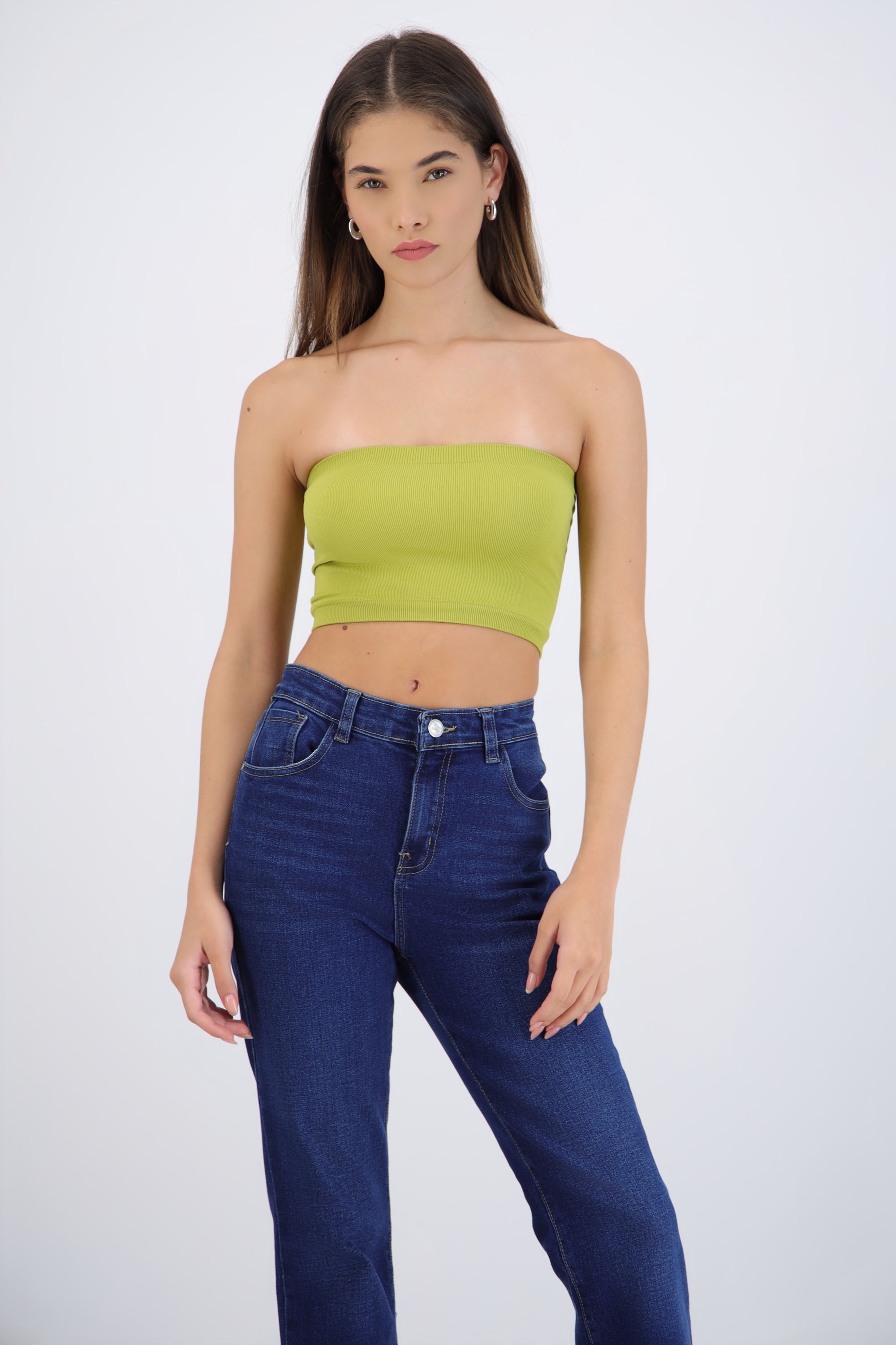 Top tubo seamless acanalado liso