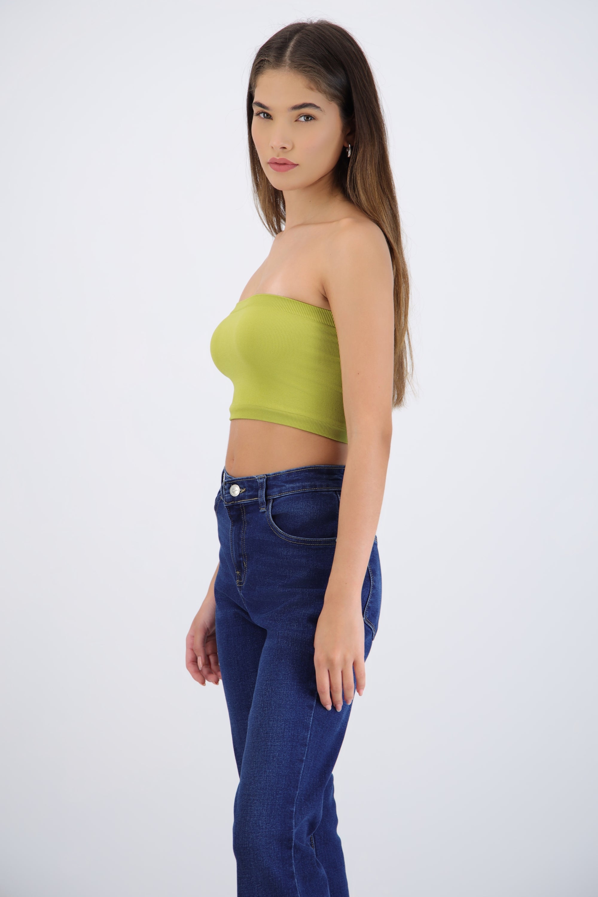 Top tubo seamless acanalado liso