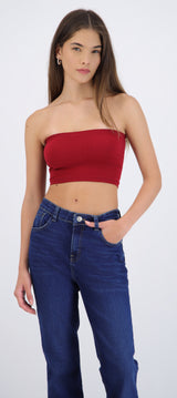 Top tubo seamless acanalado liso