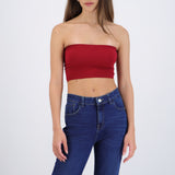 Top tubo seamless acanalado liso