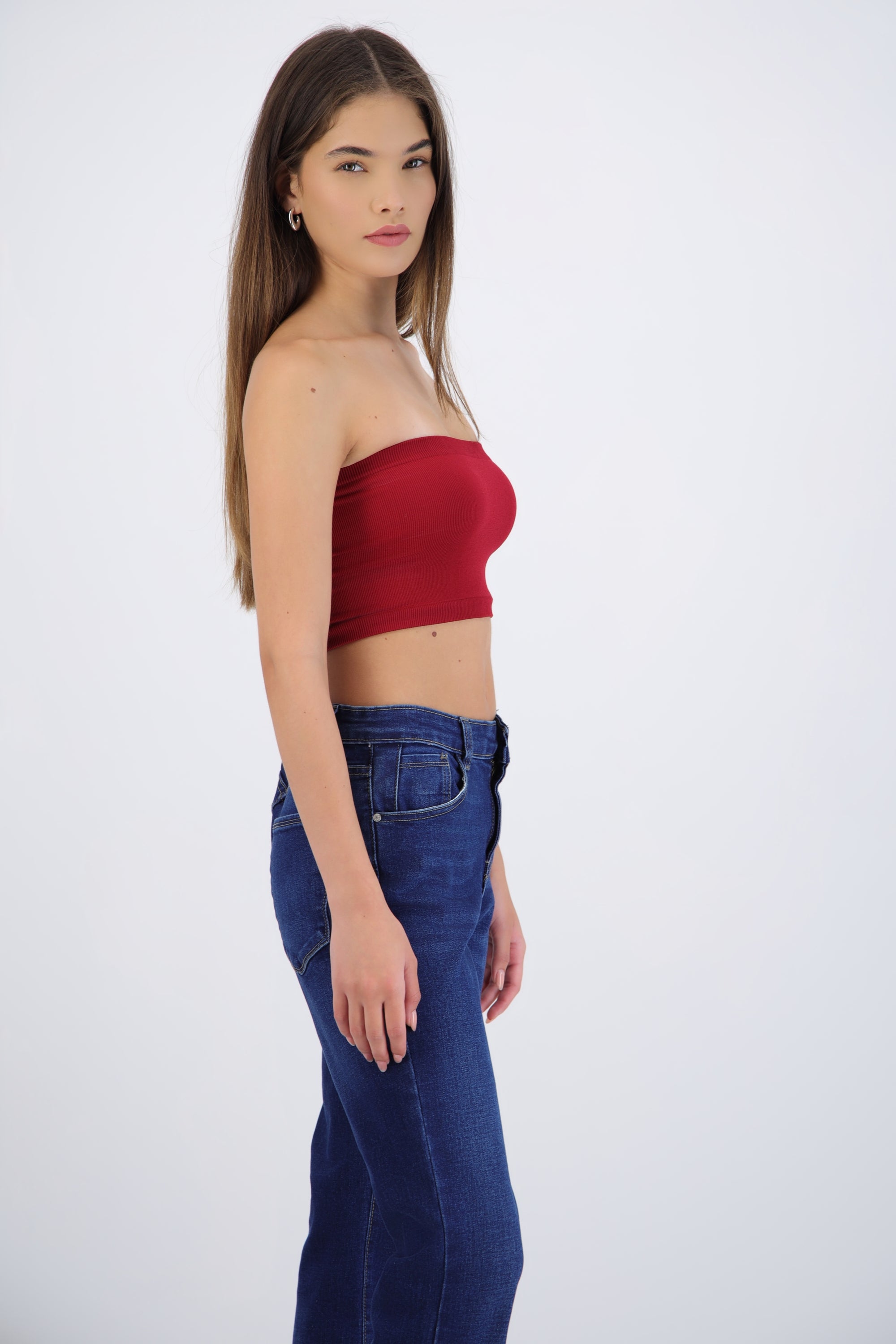 Top tubo seamless acanalado liso
