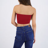 Top tubo seamless acanalado liso