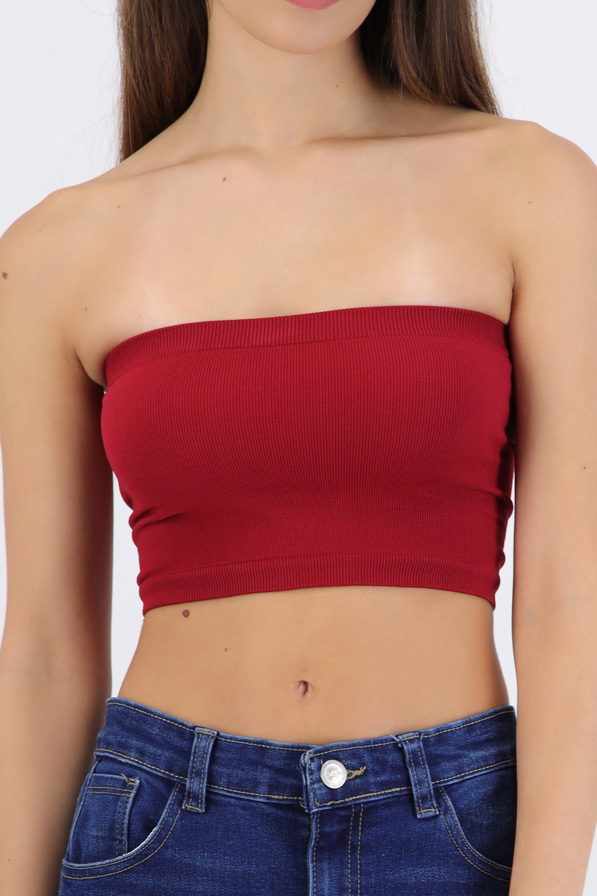 Top tubo seamless acanalado liso