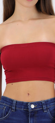 Top tubo seamless acanalado liso