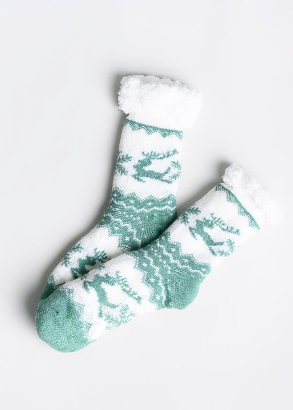 Calcetines de invierno  larga navideña