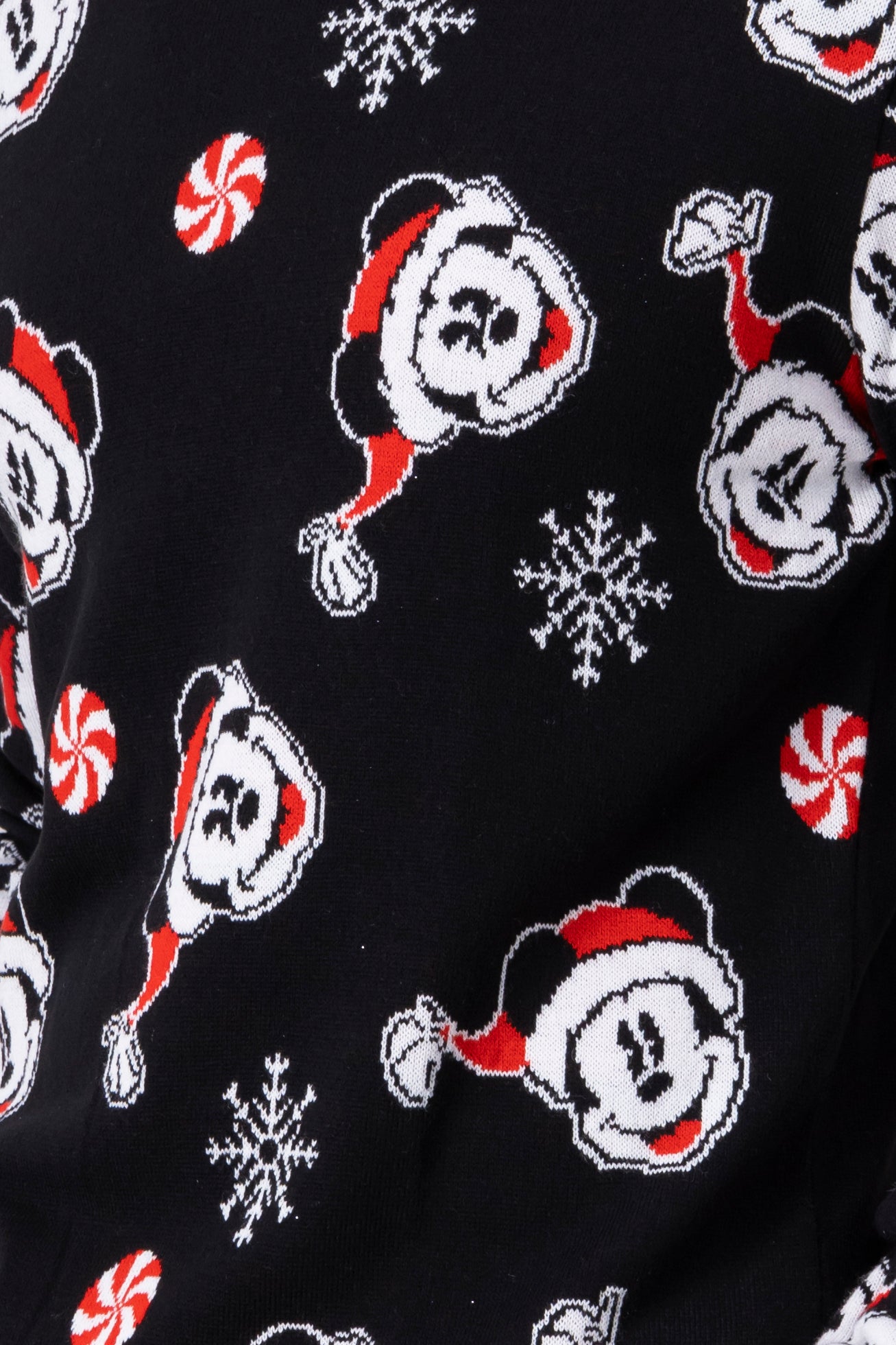 Suéter navideño Mickey Mouse copos nieve NEGRO