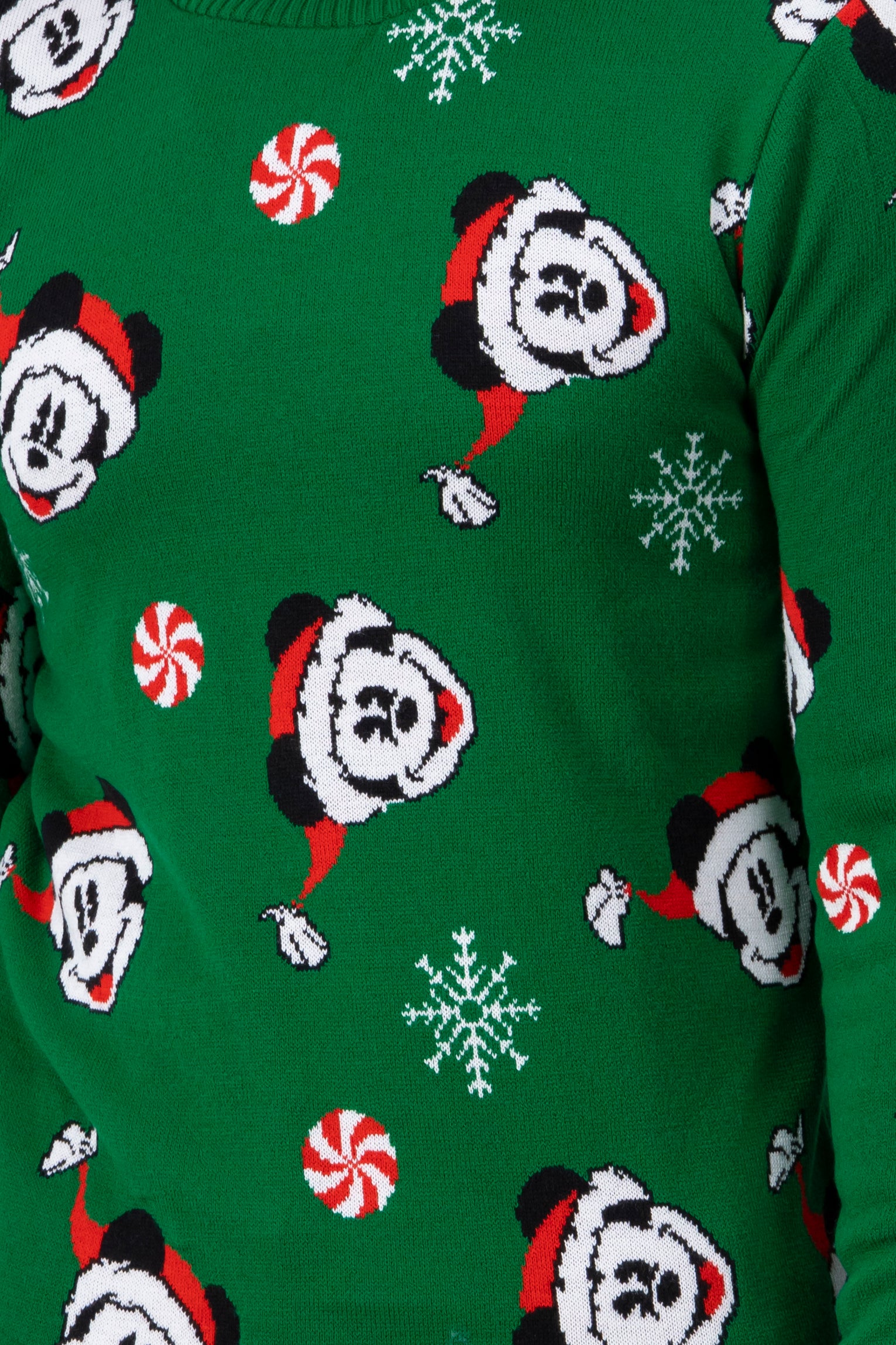 Suéter navideño Mickey Mouse copos nieve VERDE