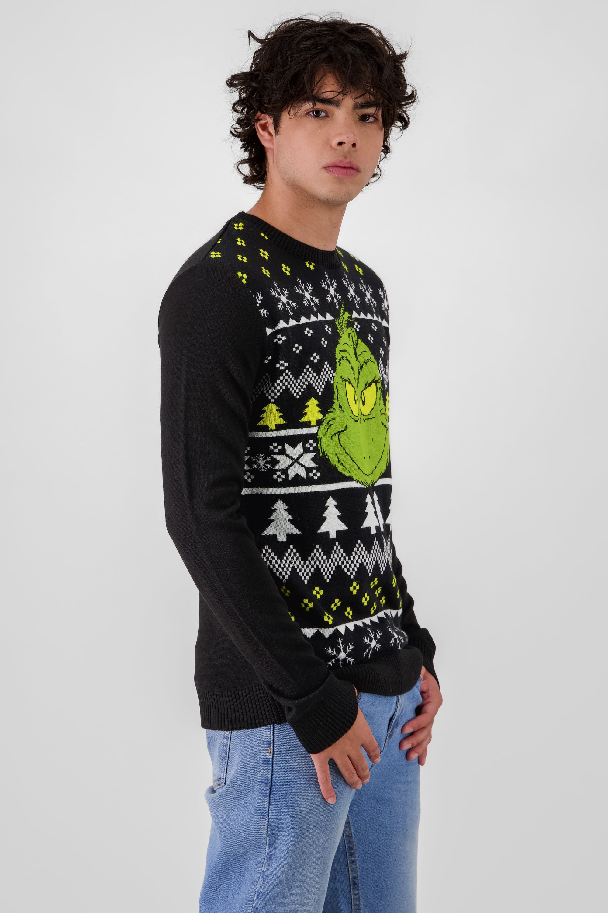 Suéter navideño Grinch NEGRO