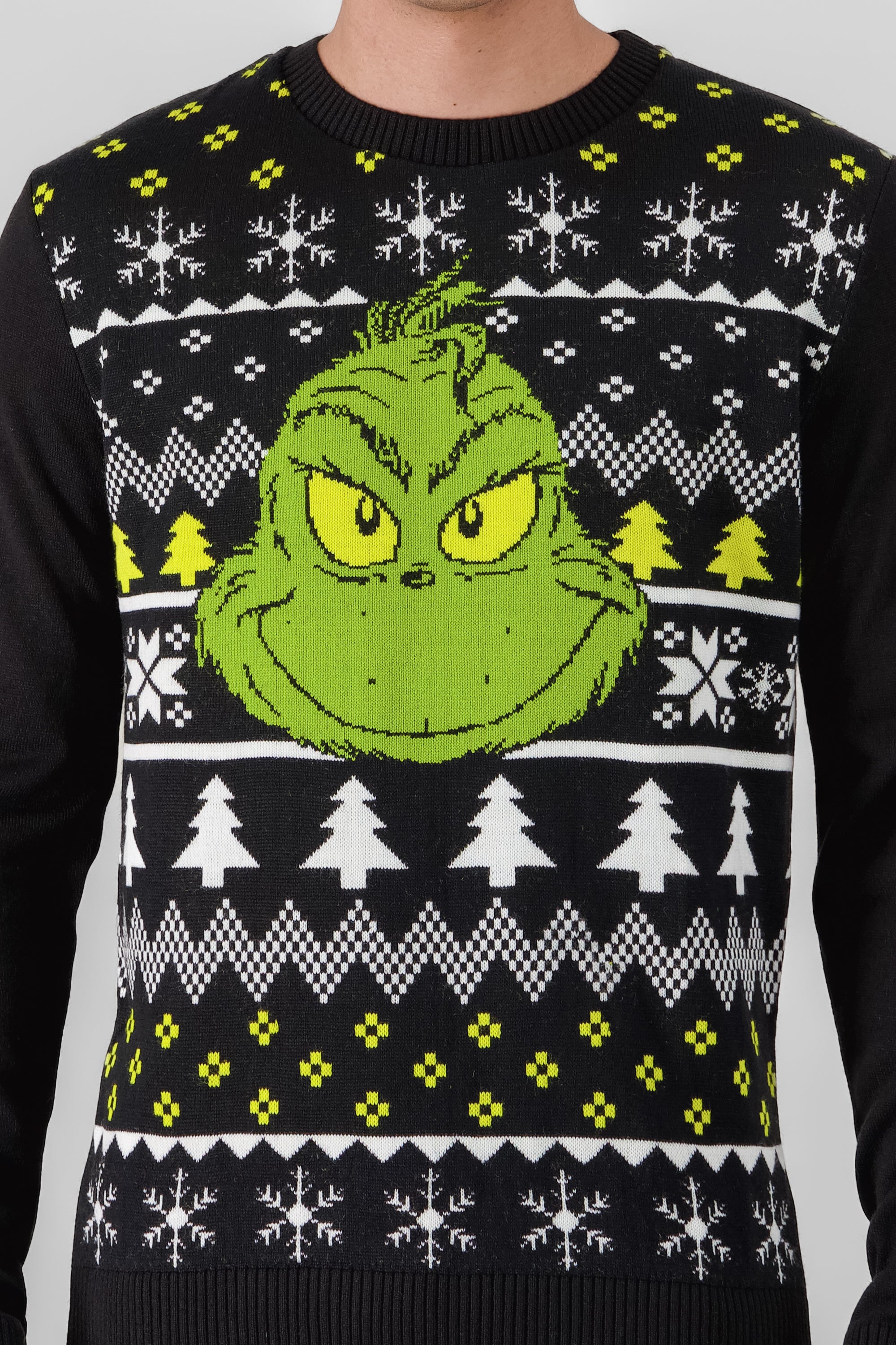 Suéter navideño Grinch NEGRO