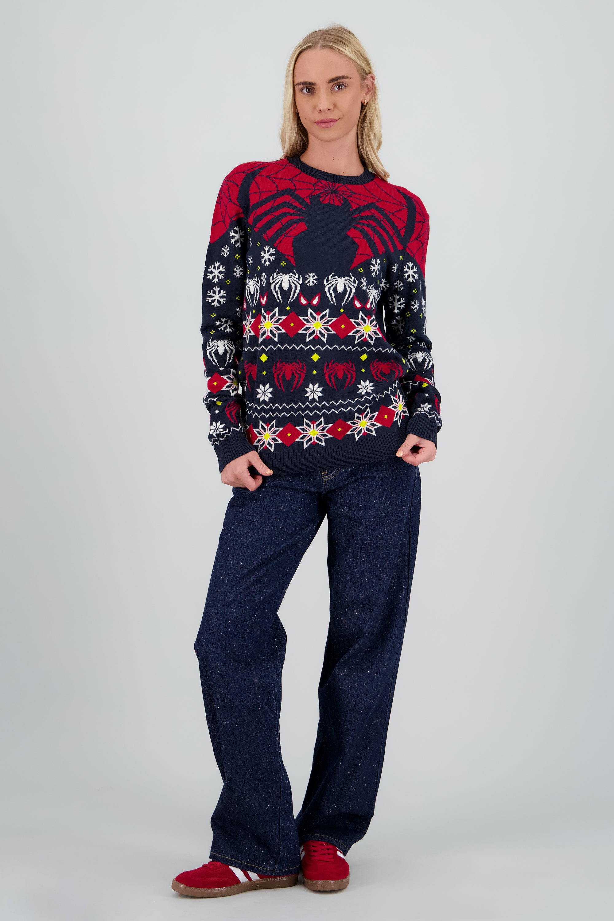 Suéter navideño unisex Spiderman MARINO COMBO