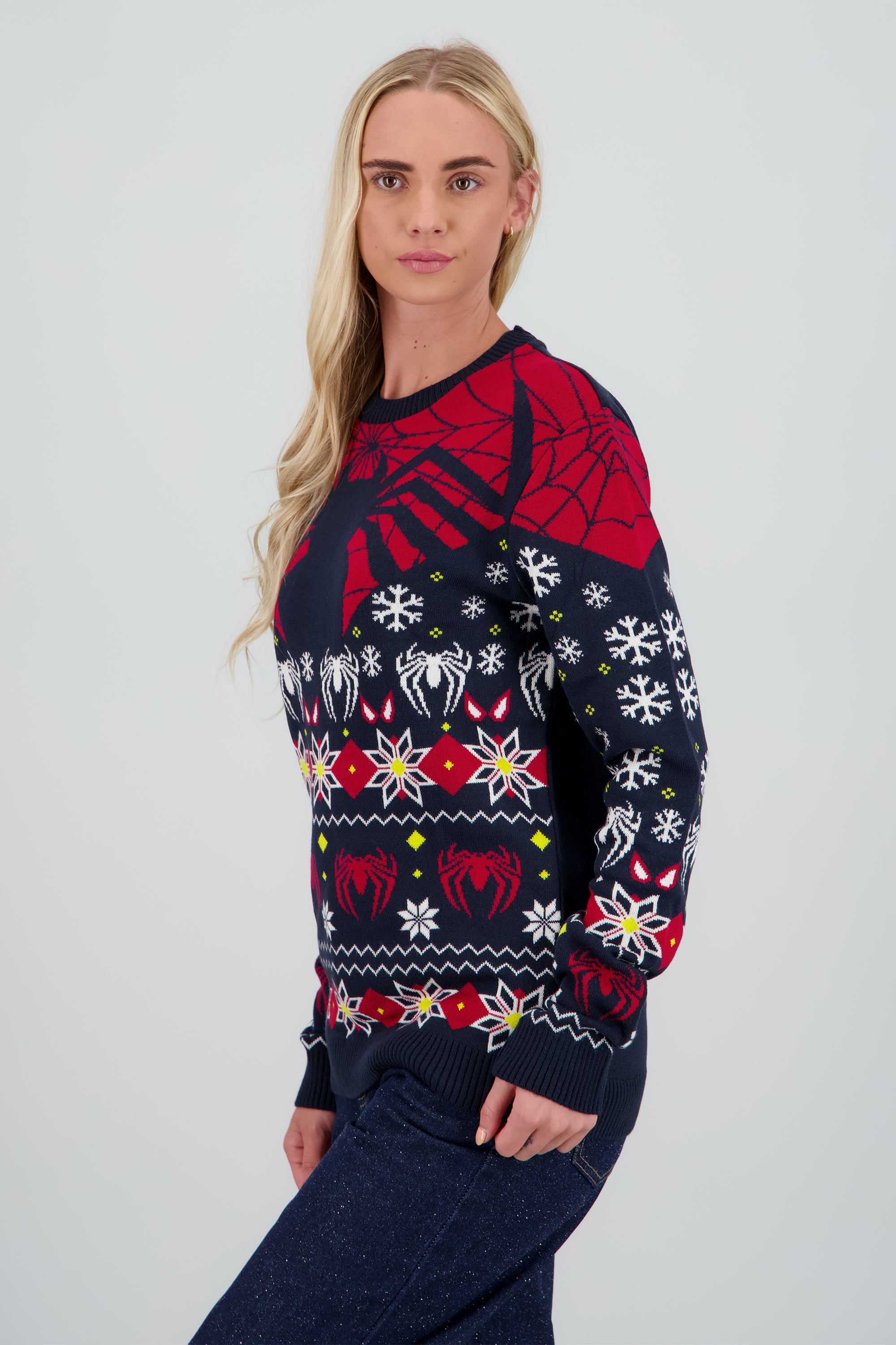 Suéter navideño unisex Spiderman MARINO COMBO
