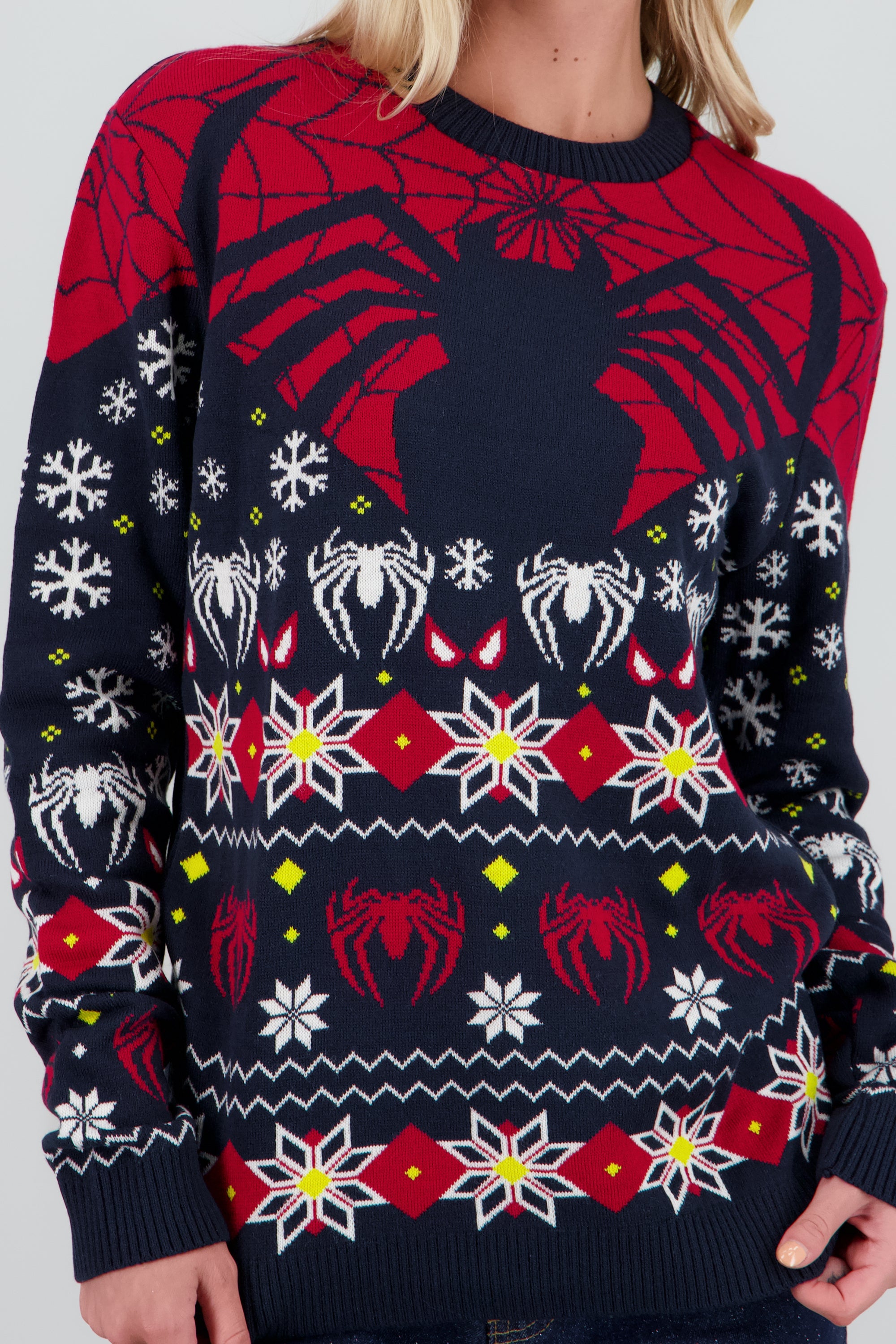 Suéter navideño unisex Spiderman MARINO COMBO