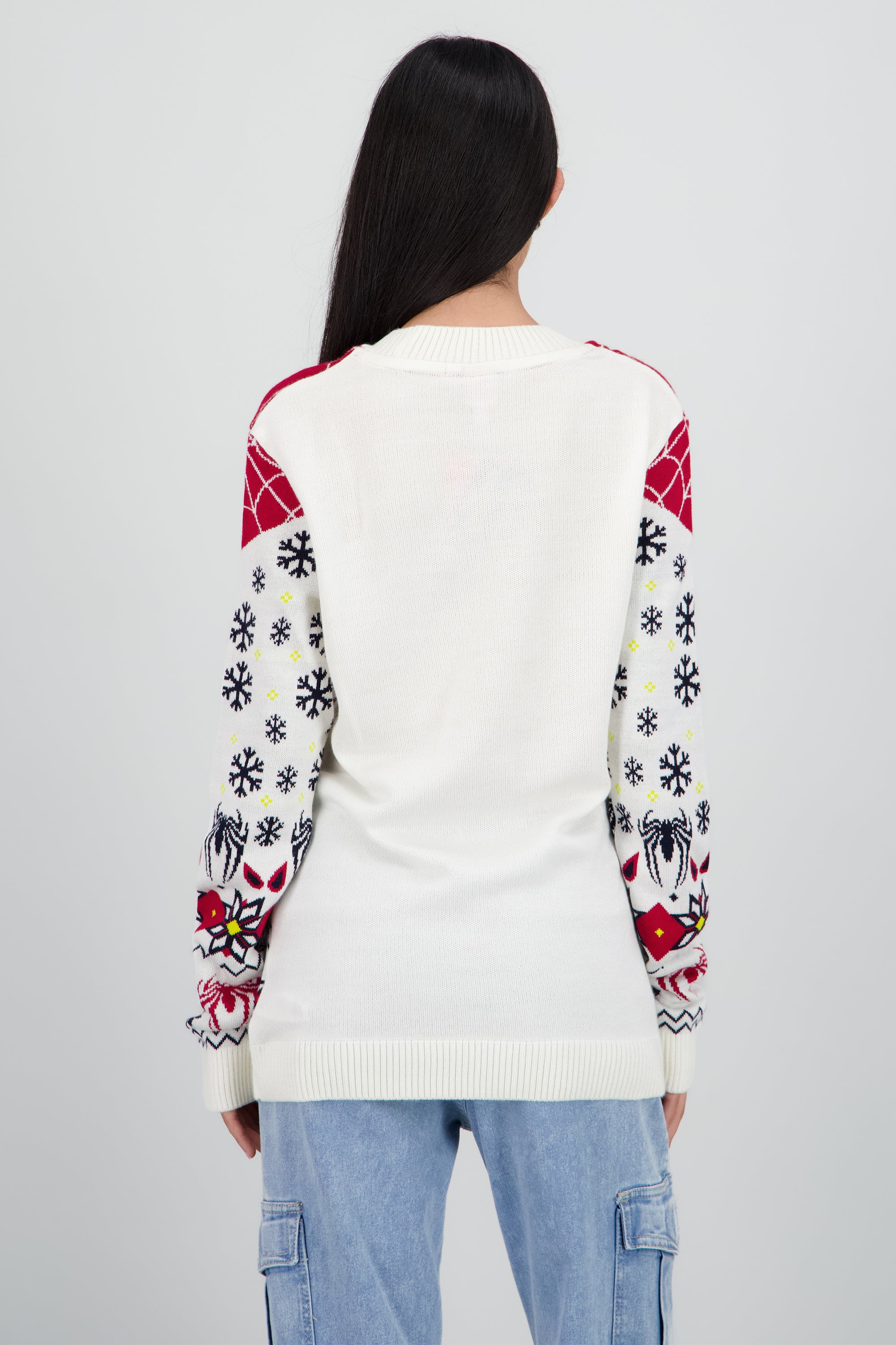 Suéter navideño unisex Spiderman BLANCO