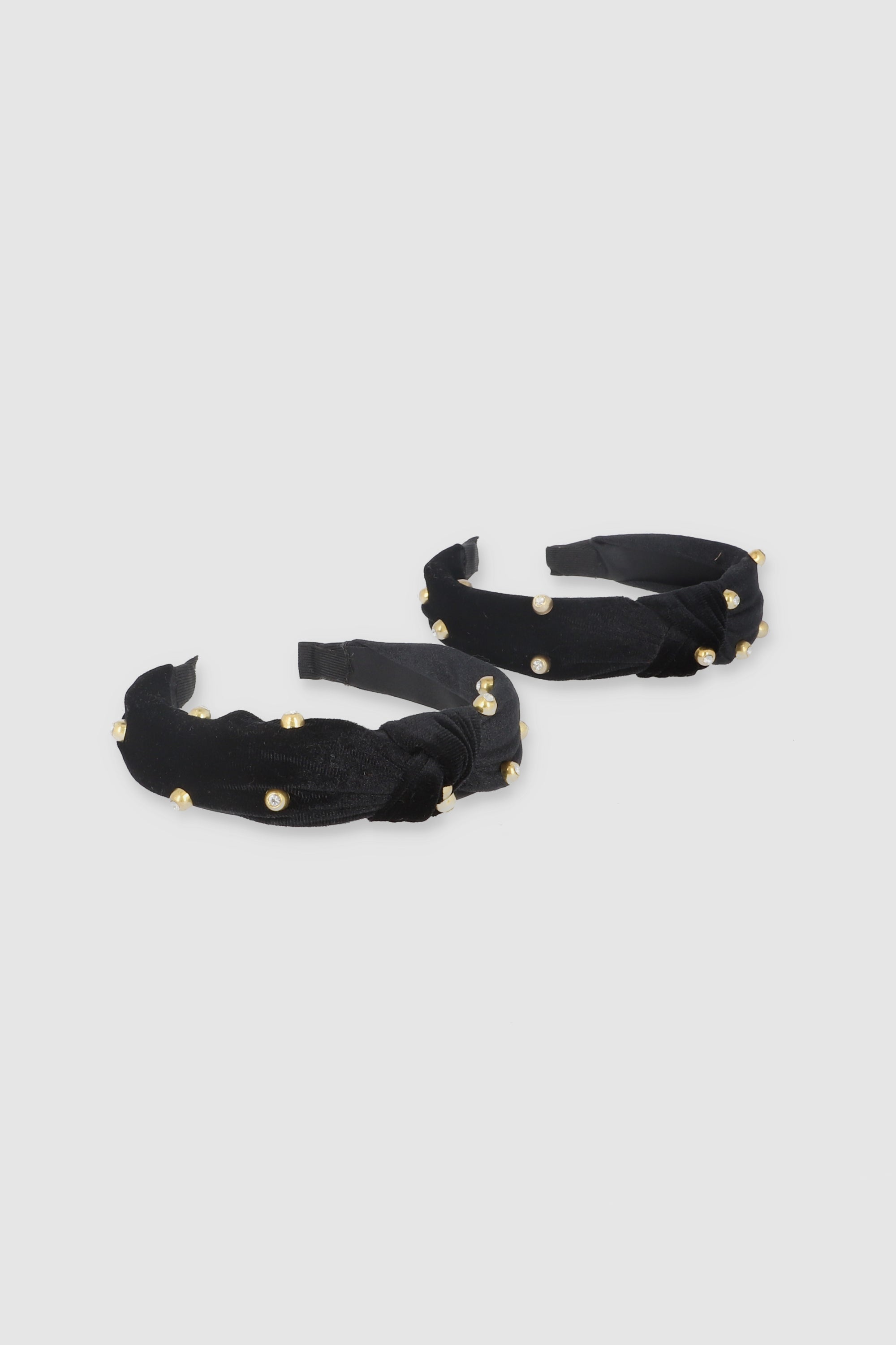 2 Diademas Velvet NEGRO